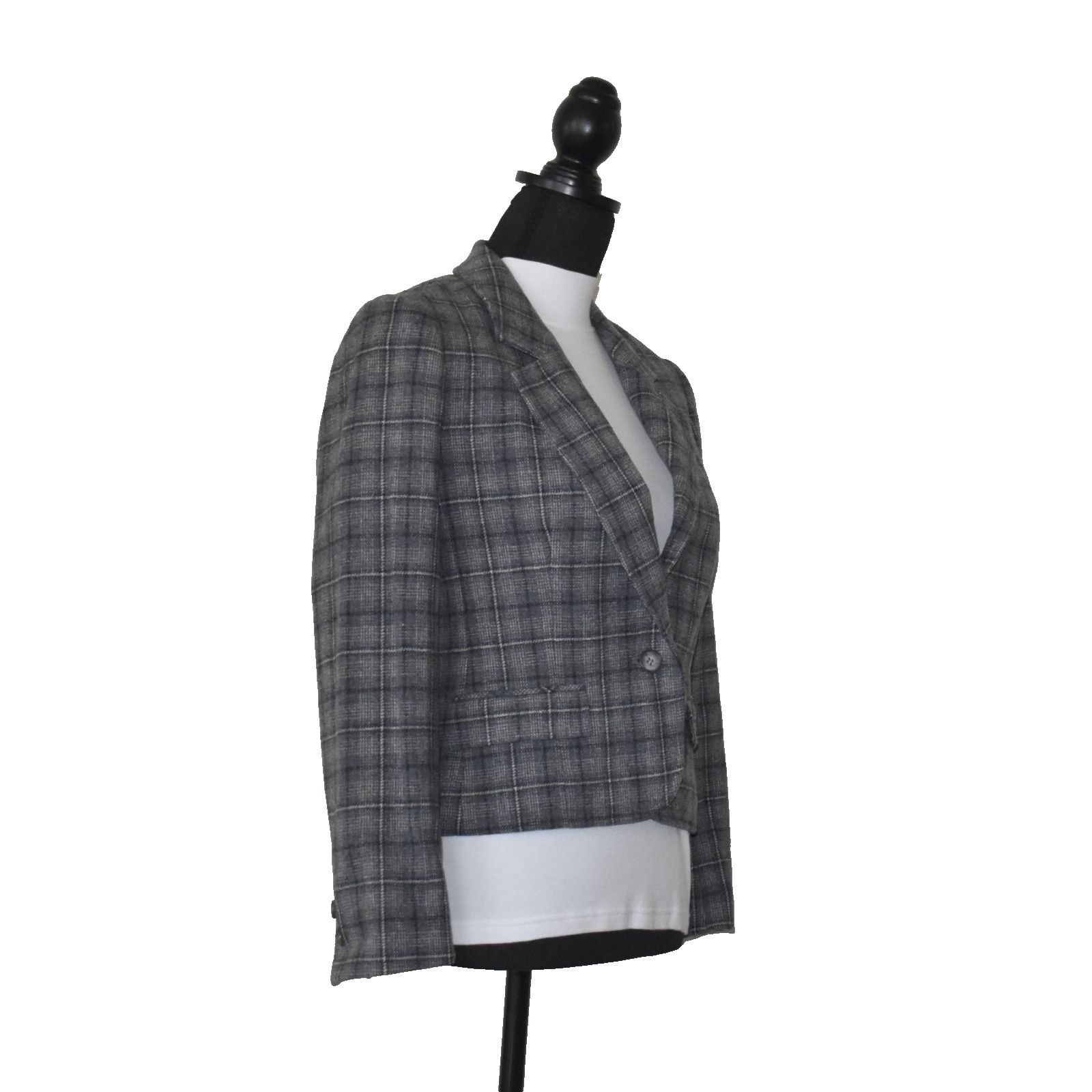 Pendleton PENDLETON Plaid Virgin Wool Single Button Petite Blazer Sz 8 Size M / US 6-8 / IT 42-44 - 2 Thumbnail