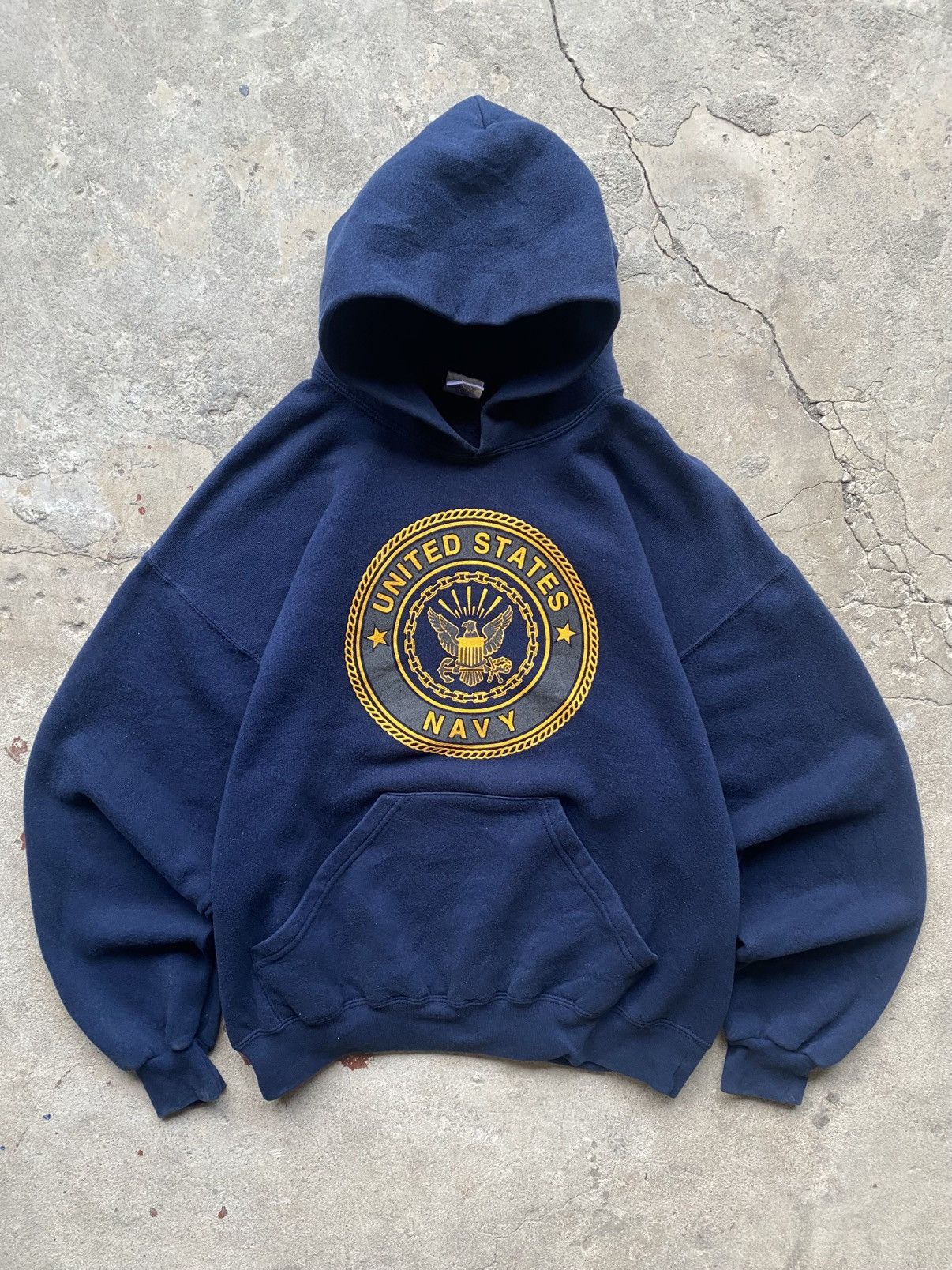 Vintage Vintage US NAVY Reflective Hoodie Size US L / EU 52-54 / 3 - 4 Thumbnail
