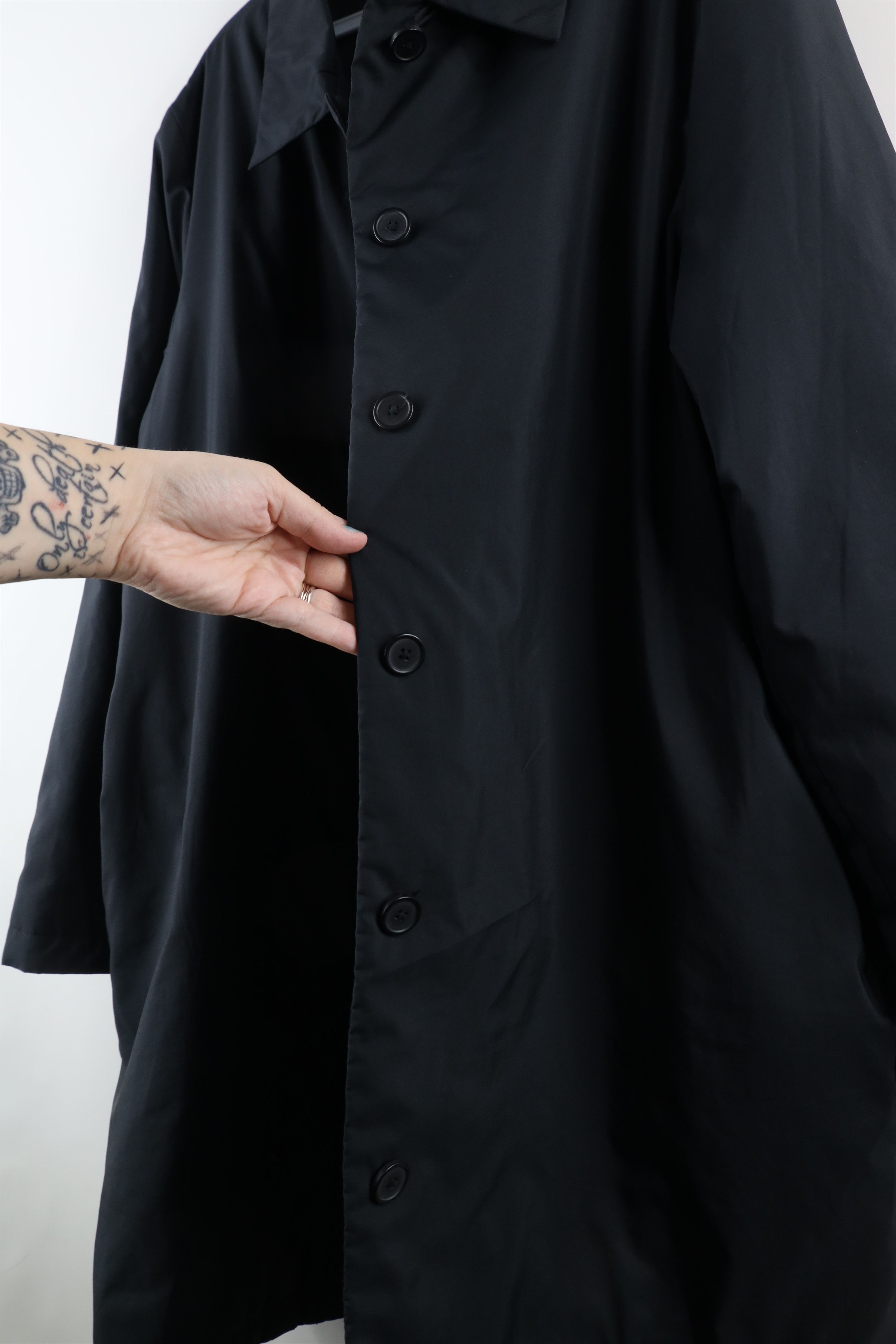 Gap × Vintage Vintage 90s Gap Full Length Micro Puffer Jacket Coat Black Size XL / US 12-14 / IT 48-50 - 8 Thumbnail