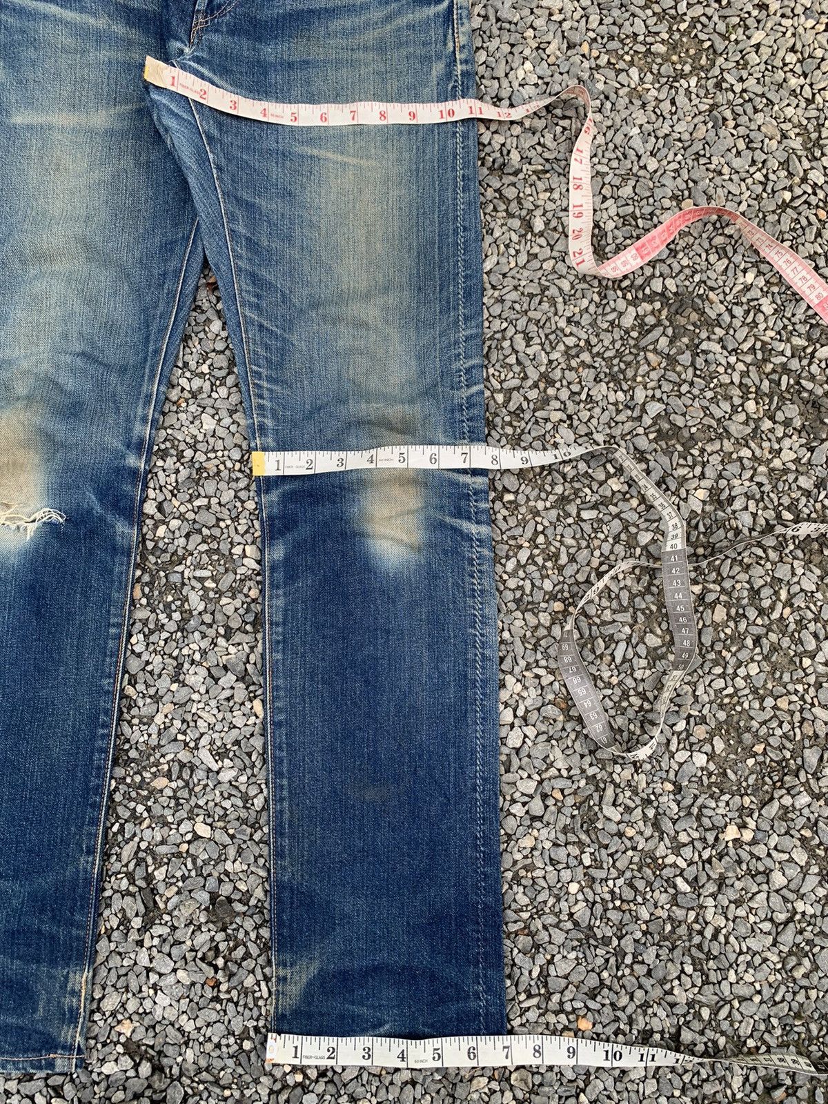 Kapital VINTAGE JOHNBULL SELVEDGE RUSTY JAPANESE DISTRESSED DENIM Size US 31 - 18 Thumbnail