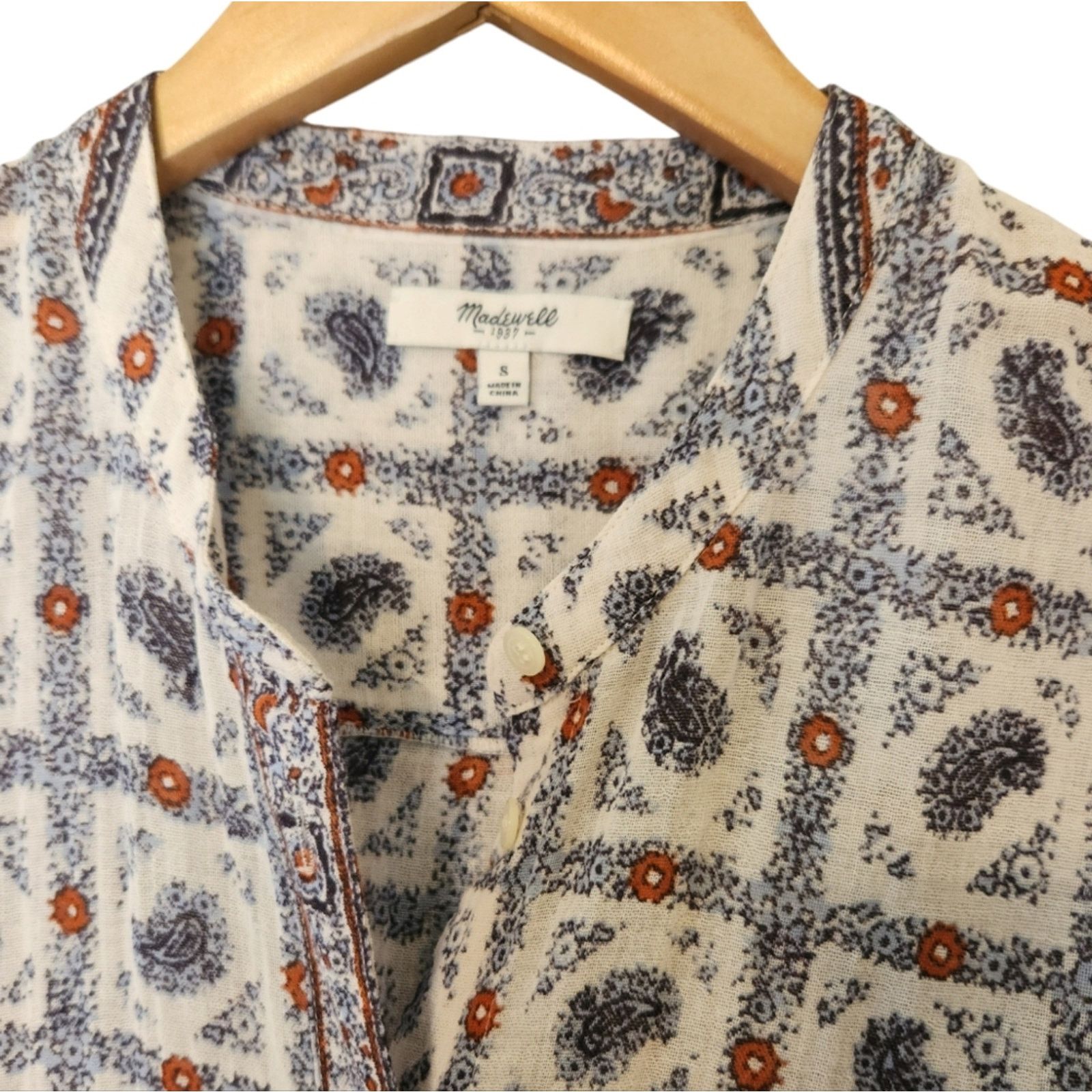 Madewell Madewell Picnic Paisley Boho print tunic top Small Size S / US 4 / IT 40 - 9 Thumbnail