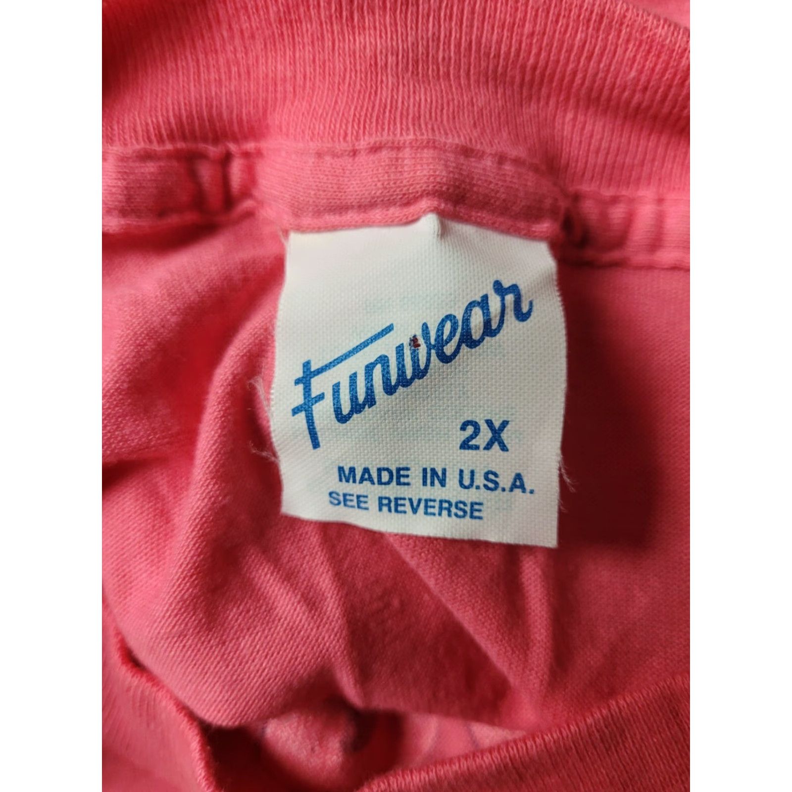 Vintage VTG Funwear My Workout Is Not Workin Out T Shirt 2XL Red Unisex Cartoon Graphic Tee 1990s Size US XXL / EU 58 / 5 - 4 Thumbnail