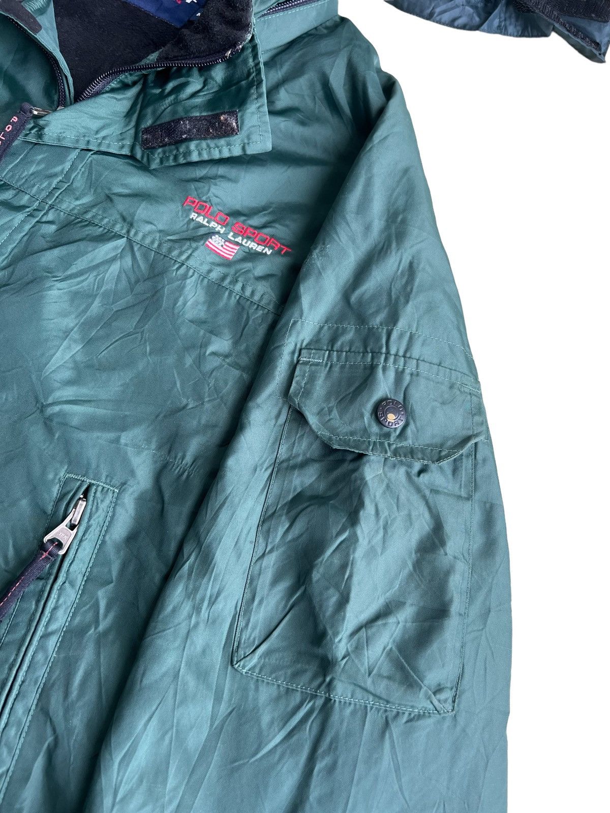 Polo Ralph Lauren × RRL Ralph Lauren × Ralph Lauren Sport Vintage 90s Polo Sport Ralph Lauren ™️ Logo Zip Hoodie Jacket Size US M / EU 48-50 / 2 - 2 Thumbnail