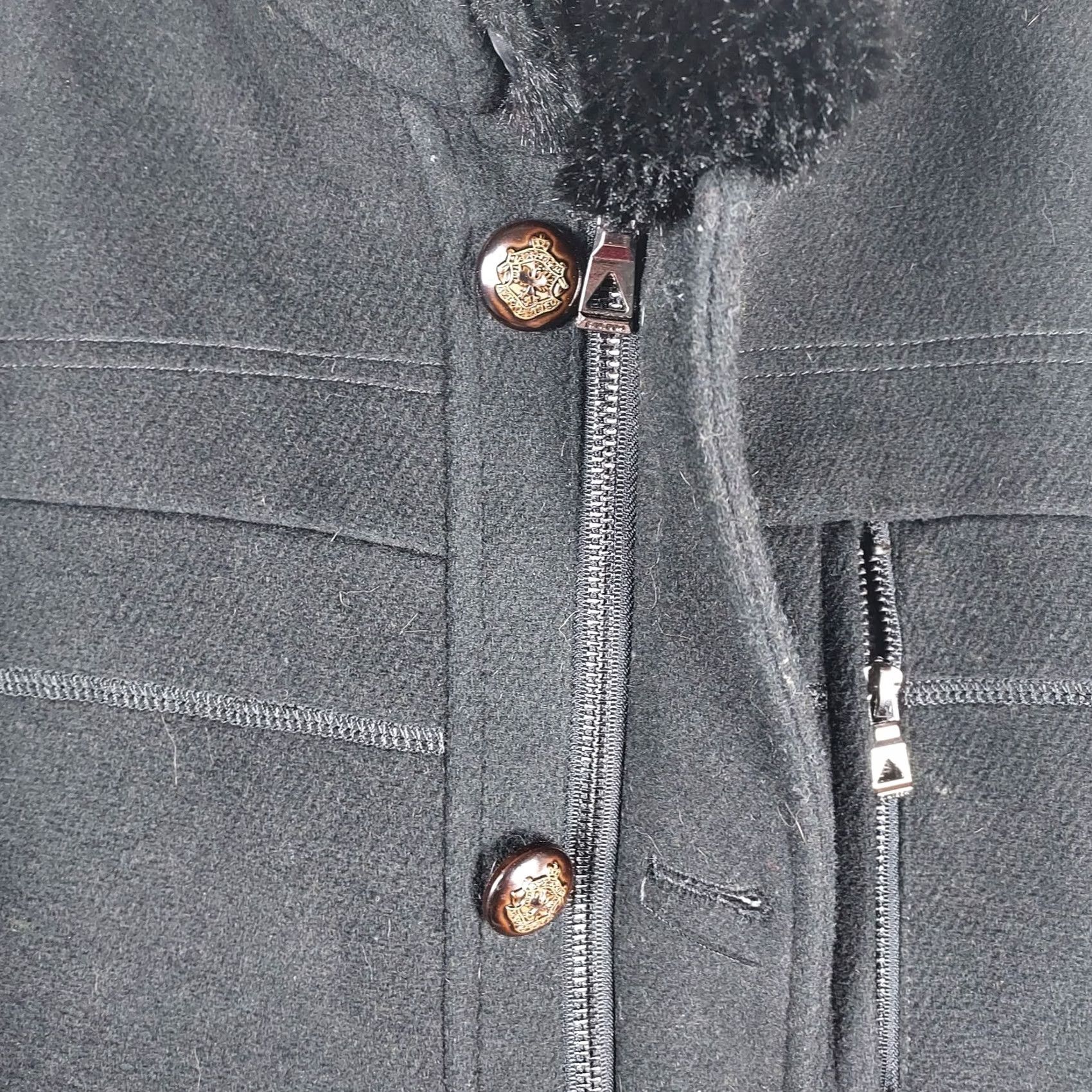 Vintage Sulandy Men’s Jacket Wool Black Quilted Faux Fur Collar Paisley Lining XXL Jacket Size US XXL / EU 58 / 5 - 3 Thumbnail