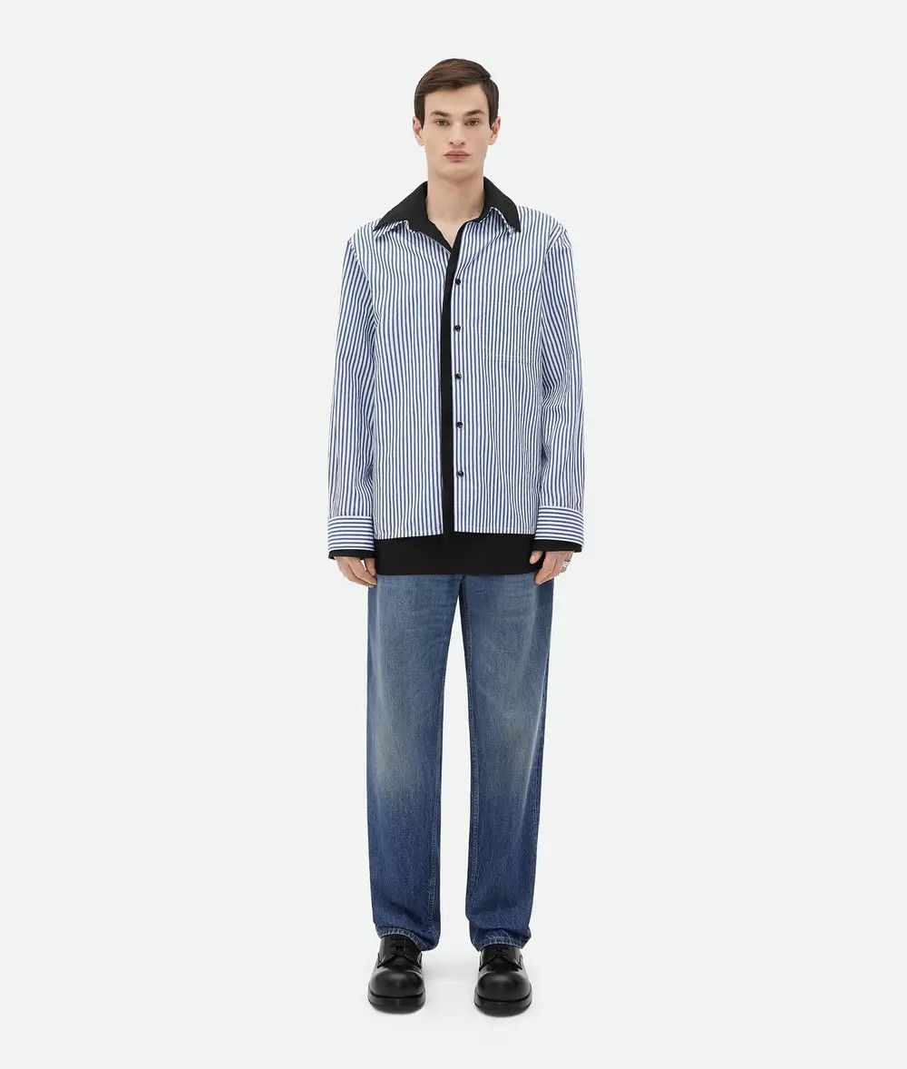 Bottega Veneta o1n1vont1225 Relaxed Fit Linen Double Shirt in Multicolor Size US S / EU 44-46 / 1 - 1 Thumbnail