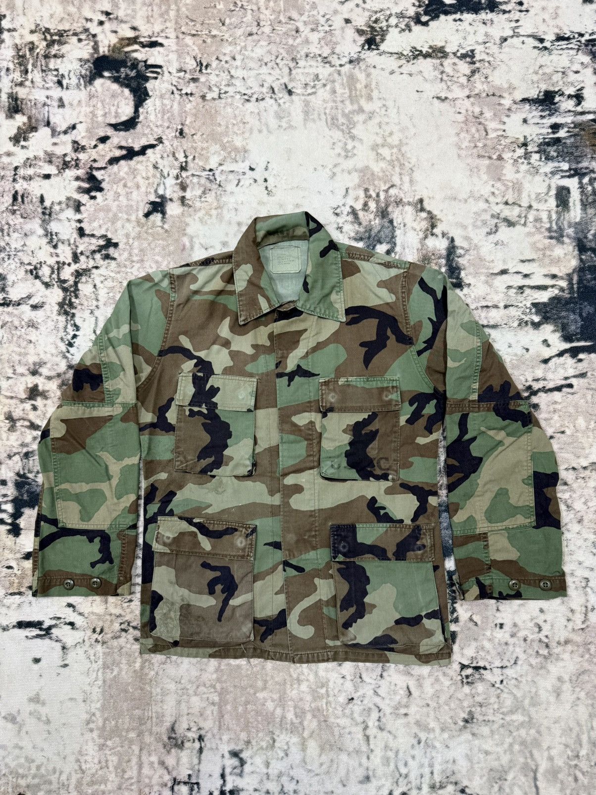 Vintage Vintage US Army USMC Combat Camoflage Patern Jacket Size US S / EU 44-46 / 1 - 3 Thumbnail