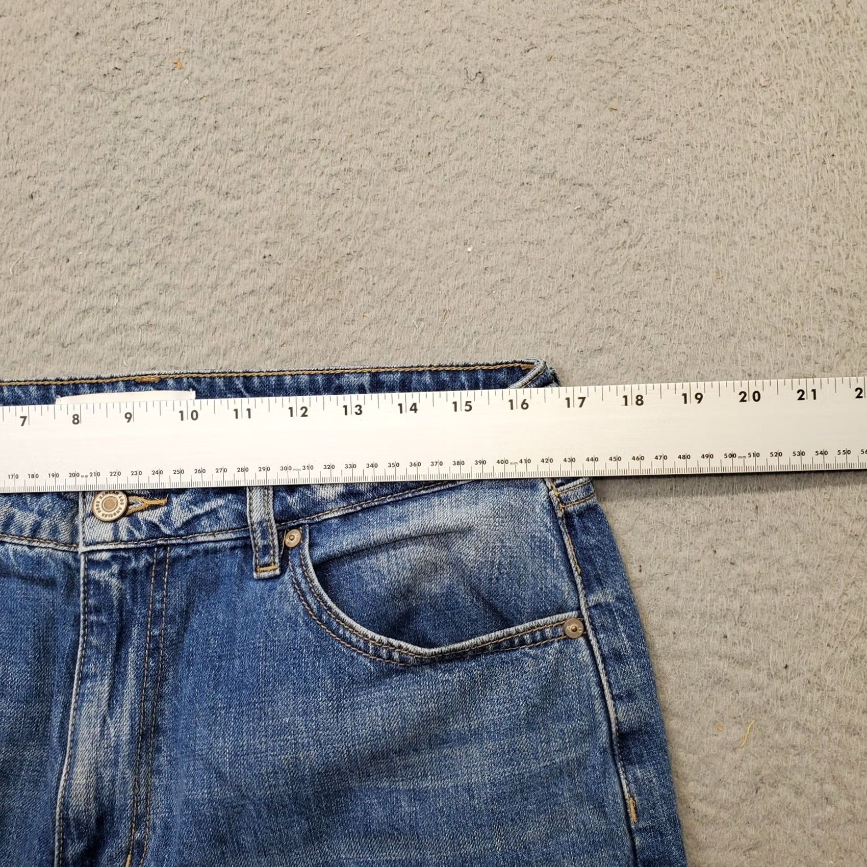 Vintage KanCan Womens Jeans 11 Distressed Skinny Blue Denim 29.5 Inseam Regular 33.5 Waist 5-Pocket Style Stretch Fashion Mens Womens Boys Girls Size 32" / US 10 / IT 46 - 6 Thumbnail