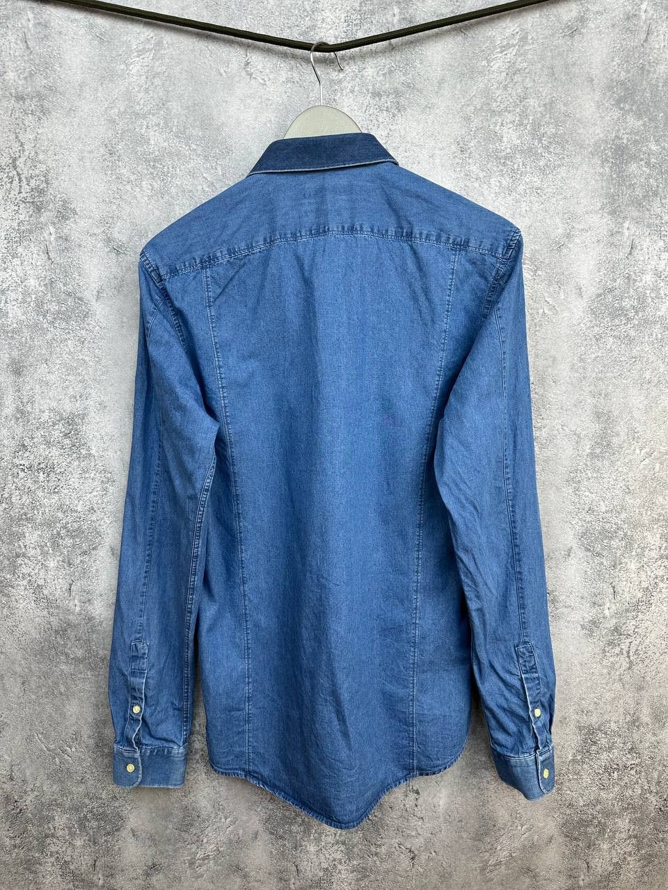 Reiss Reiss Bronx Contrast Collar Chambray Shirt Button Up LS SF Size US M / EU 48-50 / 2 - 2 Thumbnail