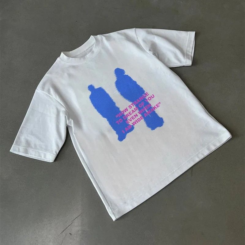Designer × Vintage Oversized Men’s Cotton T-Shirt Shadow Harajuku Streetwear Size US L / EU 52-54 / 3 - 3 Thumbnail