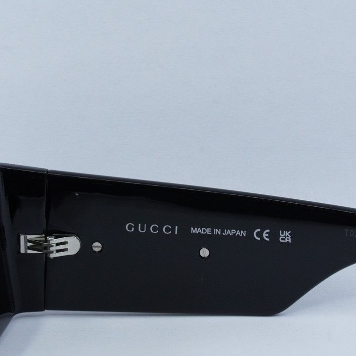 Gucci Gucci GG1646S 001 Sunglasses Black Rectangle Frame, Grey Size ONE SIZE - 6 Thumbnail