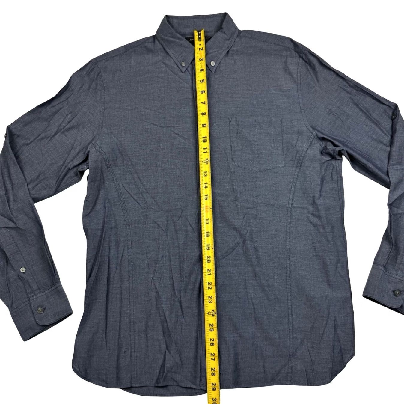 John Varvatos John Varvatos Button-Up Shirt Blue L 100% Cotton Long Sleeve Collar-Down Mens Regular Front-Button Shirt Size US L / EU 52-54 / 3 - 5 Thumbnail