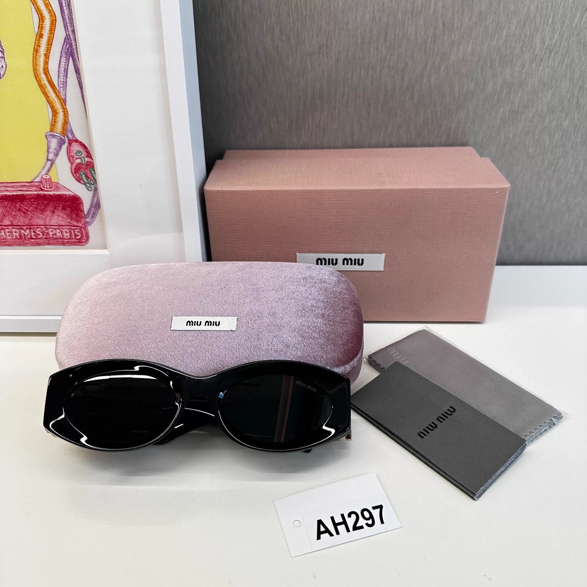 Miu Miu MIU MIU Gold Sunglasses w/Case Like New AH297 Size ONE SIZE - 1 Thumbnail