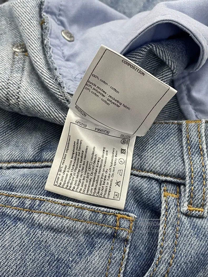 Chanel Chanel Blue diamond checkered straight jeans Size 25" / US 0 / IT 36 - 6 Thumbnail