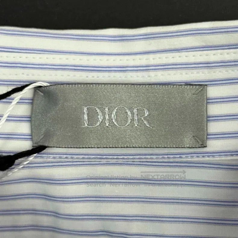 Dior Dior Size38 Blue and white striped embroidered pattern shir Size US XXS / EU 40 - 5 Thumbnail