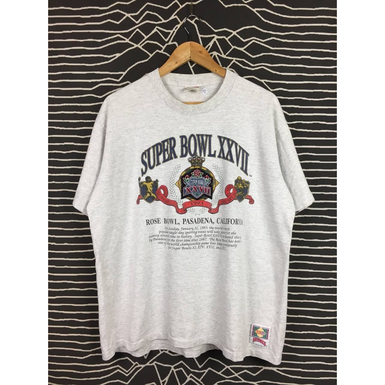 NFL × Nutmeg × Vintage Vtg 1993 Nutmeg Super Bowl XXVII NFL Single Stitch Tee Size US L / EU 52-54 / 3 - 1 Thumbnail