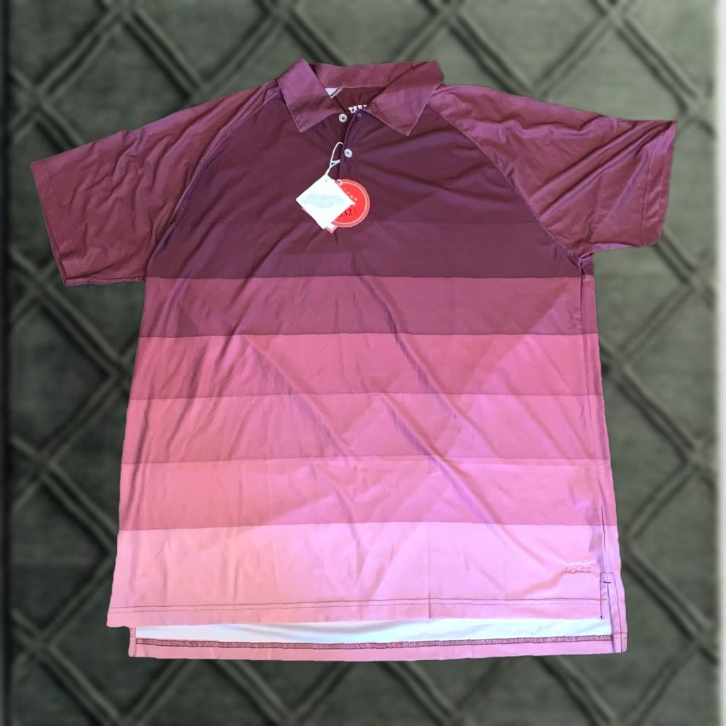 Vintage TABASCO Polo Shirt 2XL Red Ombre Stripe Short Sleeve Collared Button 2192 Mens Size US XXL / EU 58 / 5 - 1 Thumbnail