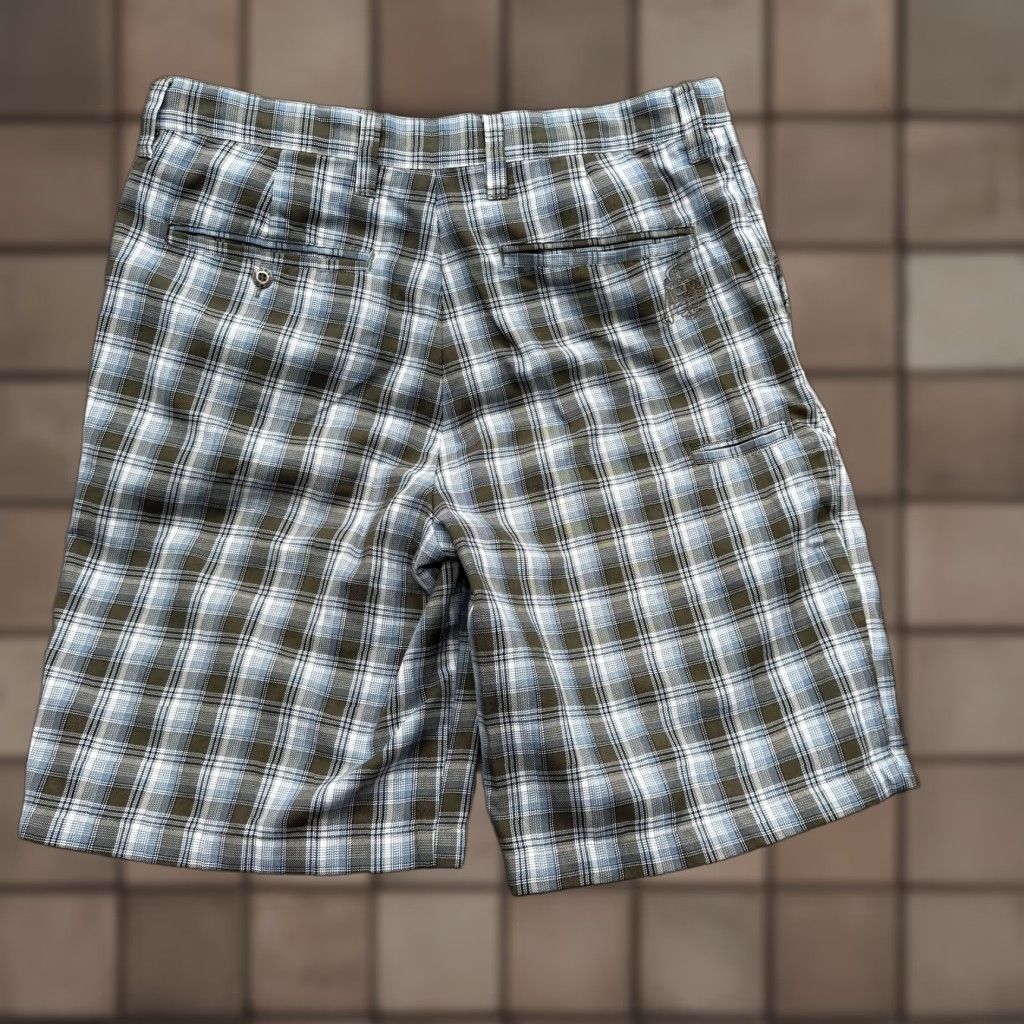 Katin Katin Shorts Mens 34 Blue Plaid Chino Polyester Rayon Casual Pockets Summer Size US 34 / EU 50 - 1 Thumbnail