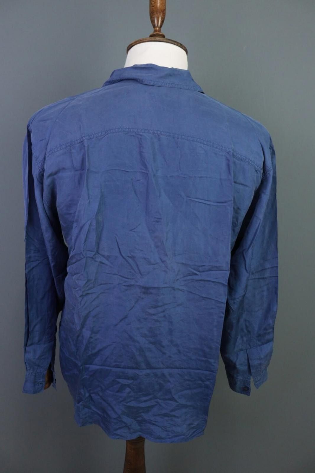 Valentino Valentino Silk Blue Button Up Pockets Overshirt Shirt Size S Size US S / EU 44-46 / 1 - 8 Thumbnail
