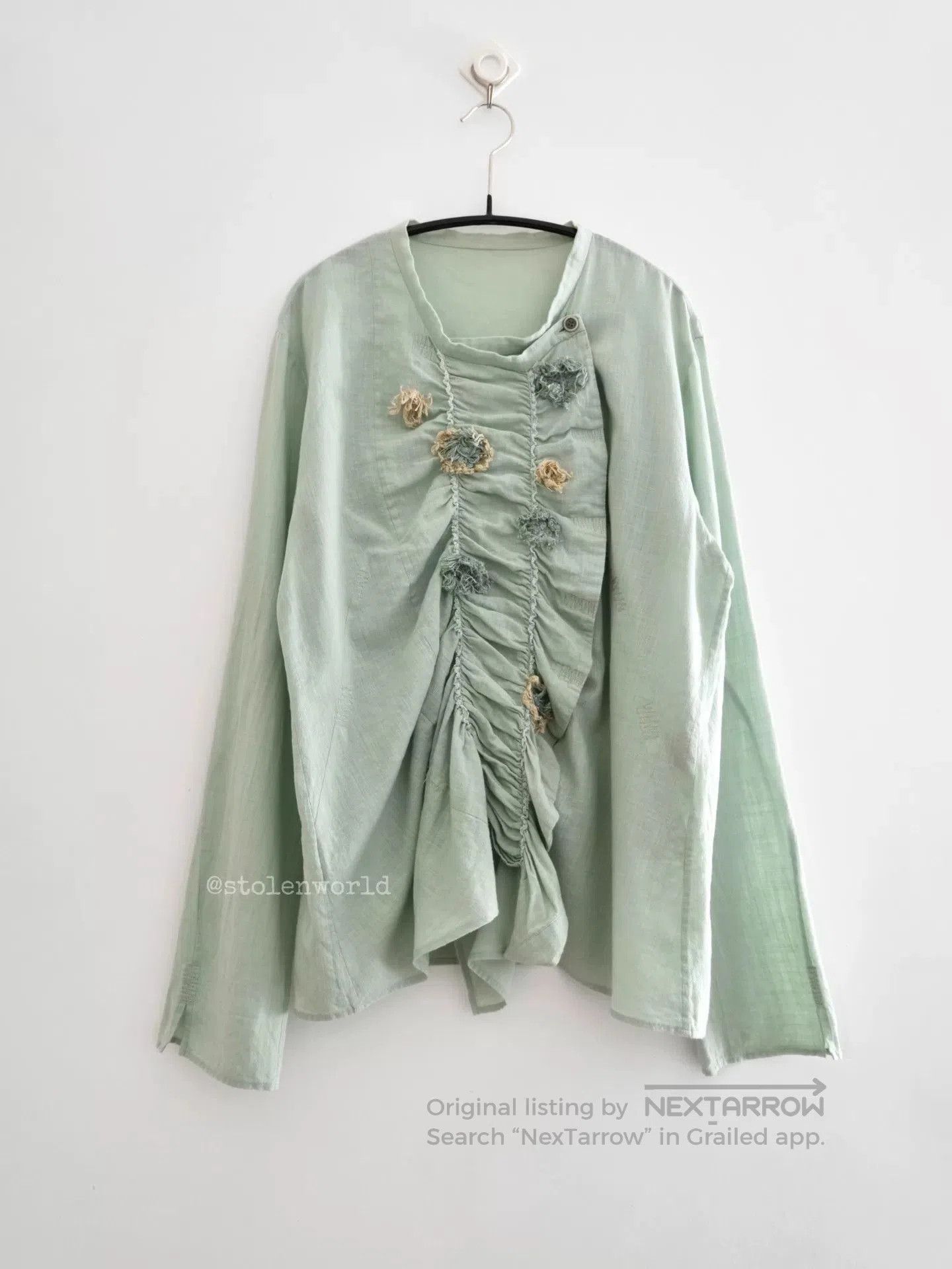 Issey Miyake Issey Miyake Haat Mint Green Blouse. Size M / US 6-8 / IT 42-44 - 1 Thumbnail