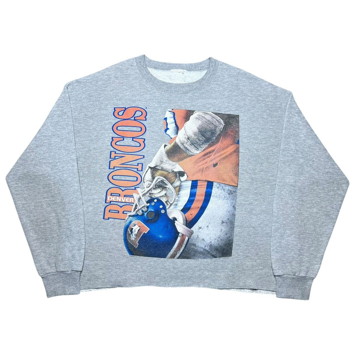 Nutmeg Vintage 1996 NFL Denver Broncos Nutmeg Helmet Sweatshirt Size US XL / EU 56 / 4 - 1 Thumbnail