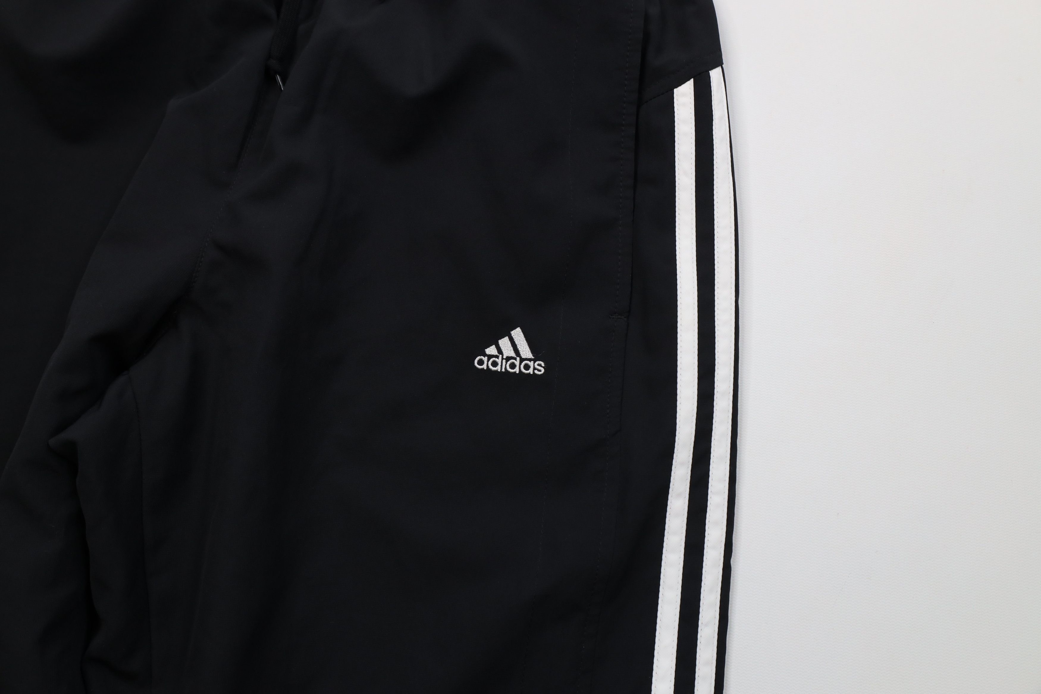 Adidas Vintage Y2K Adidas Lined Wide Leg Windbreaker Pants Black Size US 34 / EU 50 - 6 Thumbnail