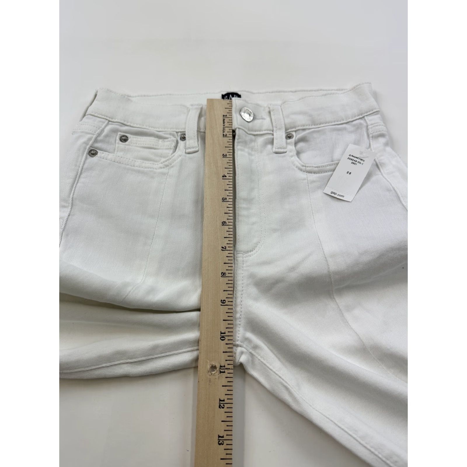 Gap Gap Jeans Womens 25 White True Skinny Ankle Slits NWT Size 42" / US 20 - 7 Thumbnail