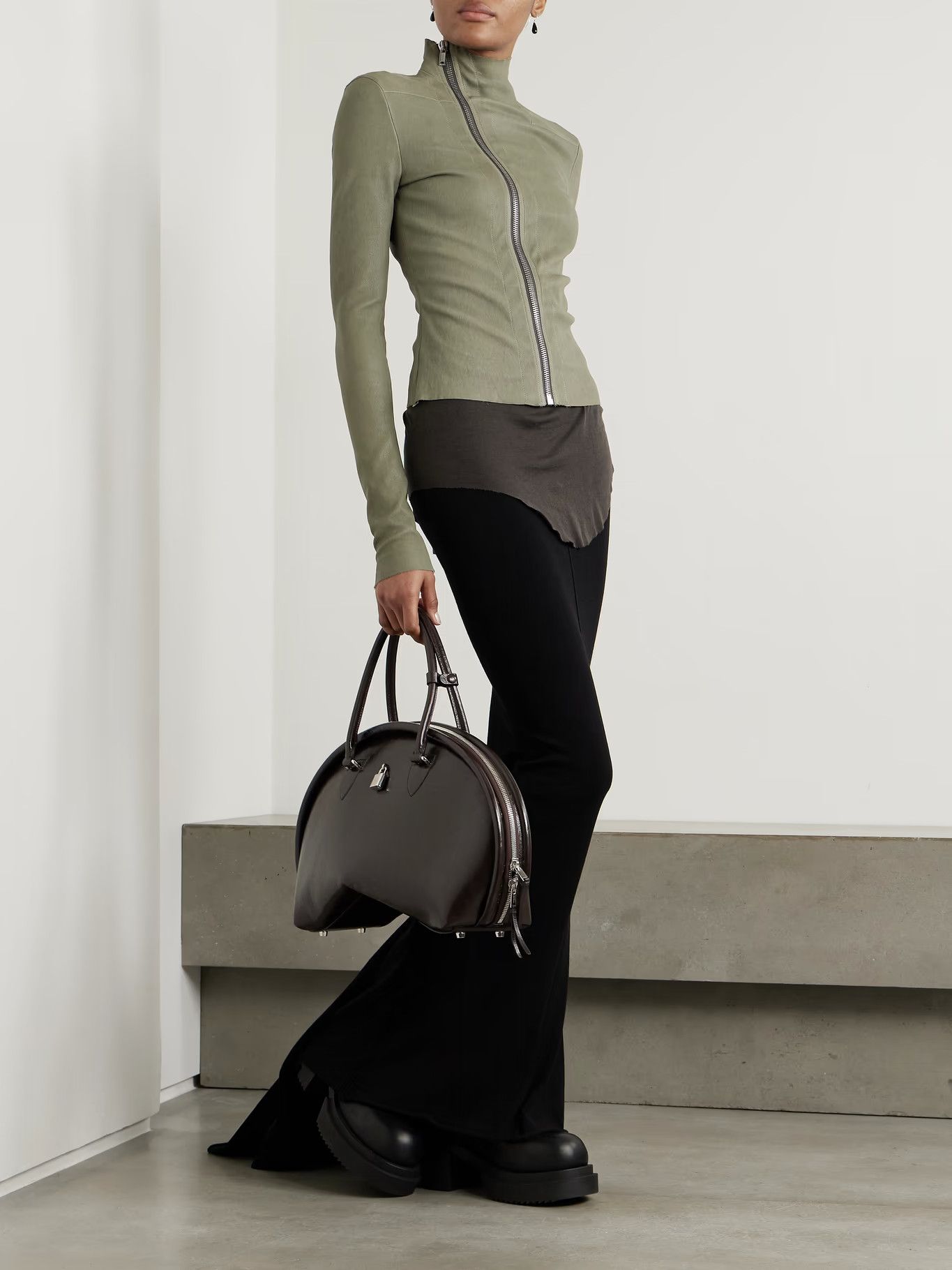Rick Owens o1y0126 Maxi Skirt in Black Size 26" / US 2 / IT 38 - 2 Thumbnail