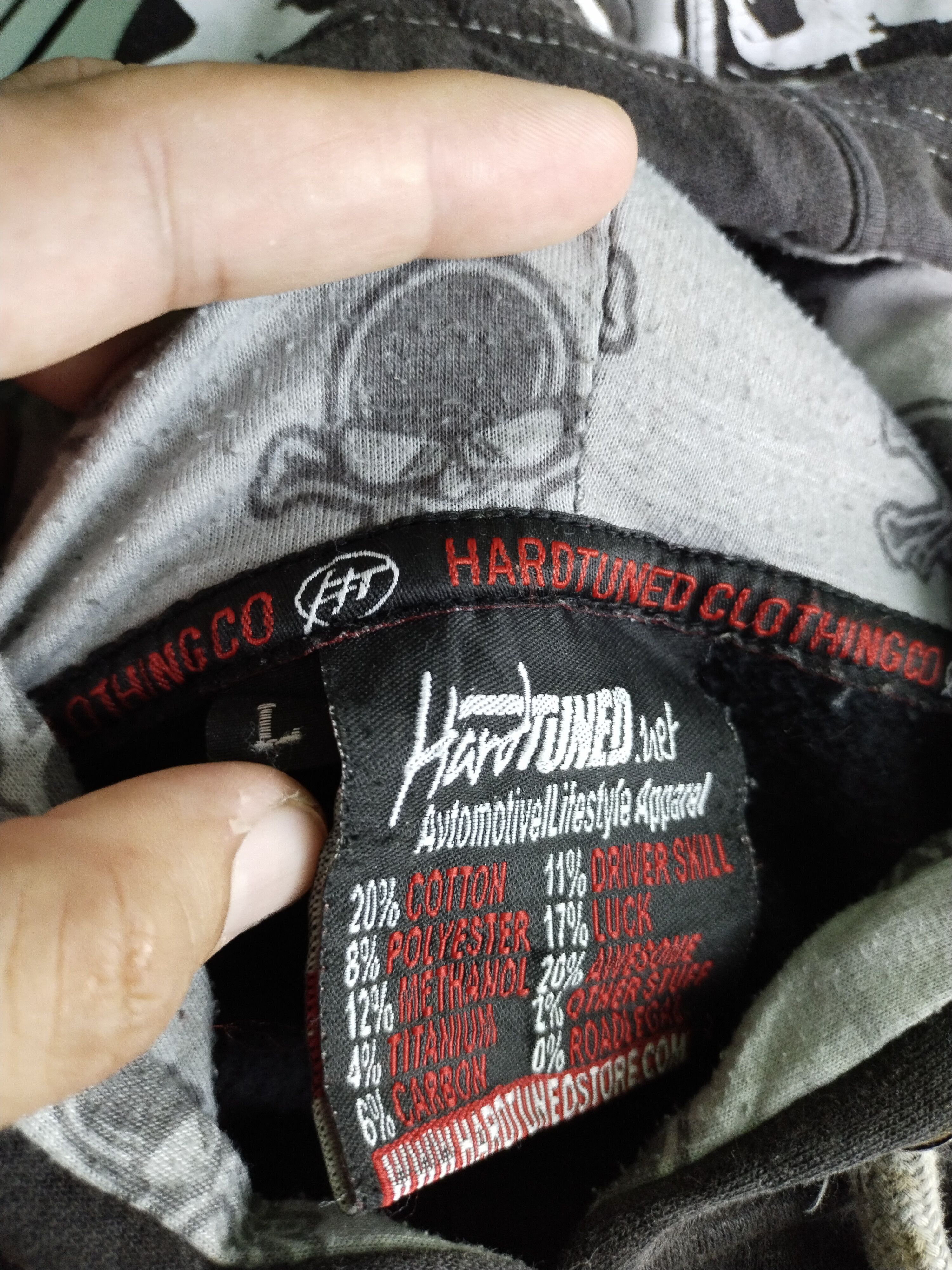Japanese Brand 🔥 Vtg Origin Labo X Hardtuned Big Print Skull Hoodie Size US L / EU 52-54 / 3 - 14 Thumbnail