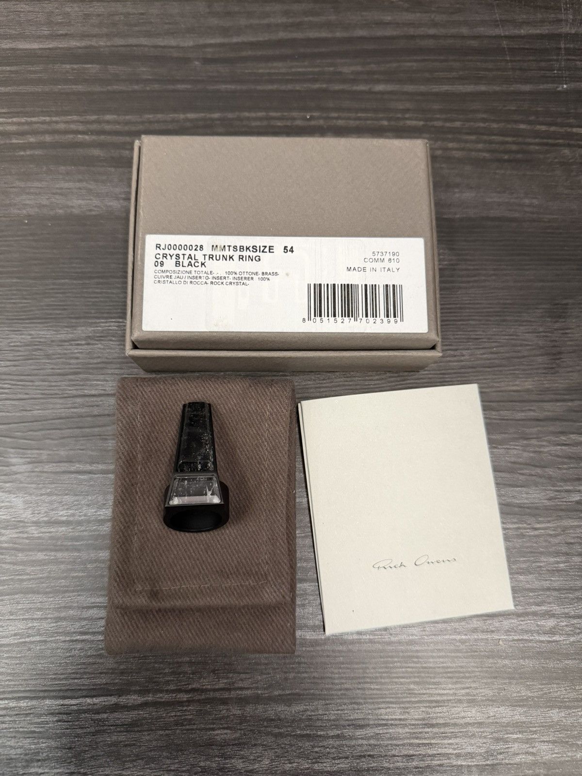 Rick Owens NEVER WORN/ RICK OWENS CRYSTAL TRUNK RING Size ONE SIZE - 5 Thumbnail