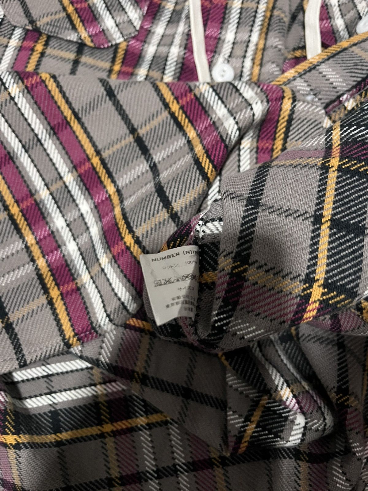 Number (N)ine Number (N)ine Hybrid Plaid Flannel Size US M / EU 48-50 / 2 - 10 Thumbnail