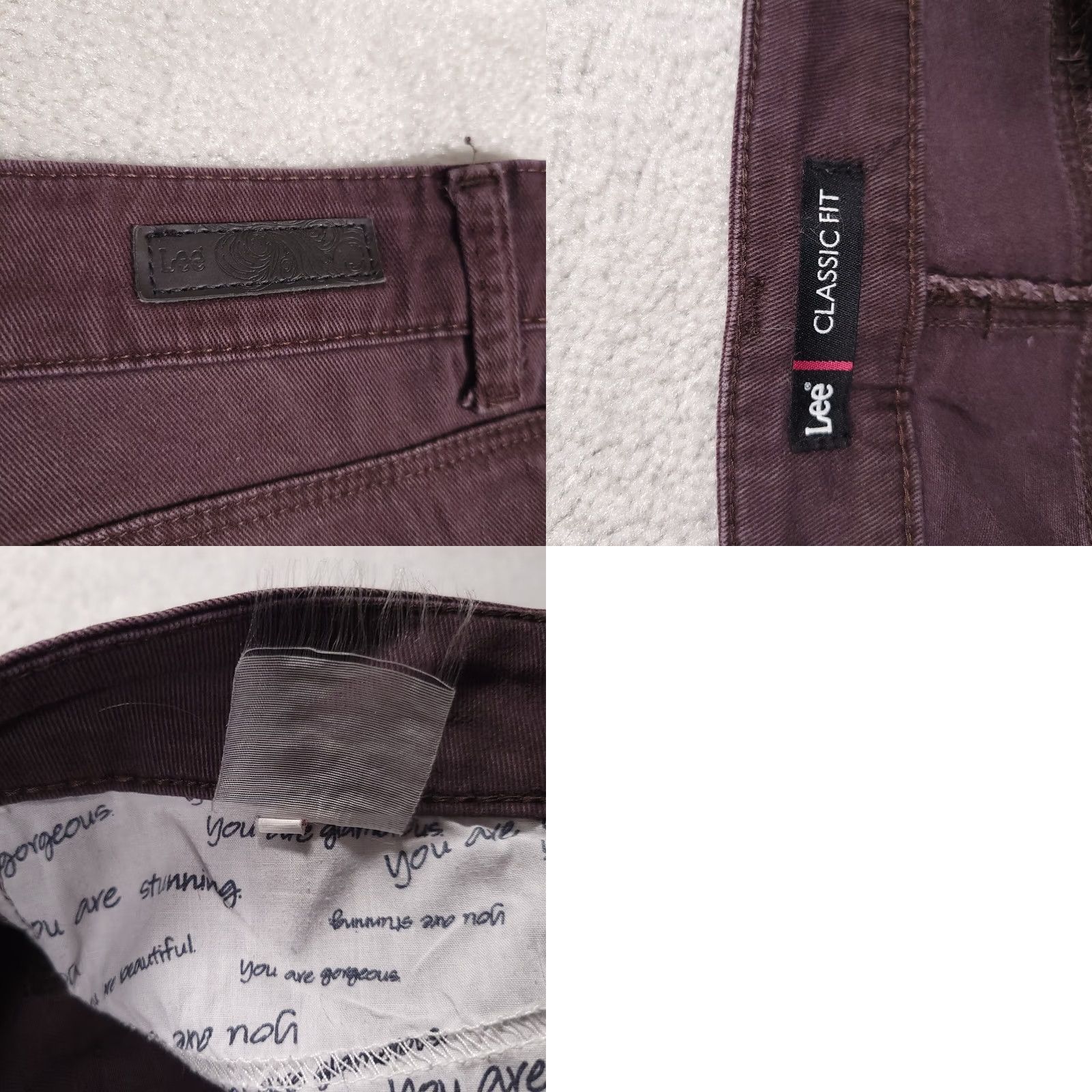 Lee VINTAGE Y2K Lee Brown Jeans Straight LegClassic Fit Women's 34X33 Size 24" / US 00 / IT 34 - 10 Thumbnail