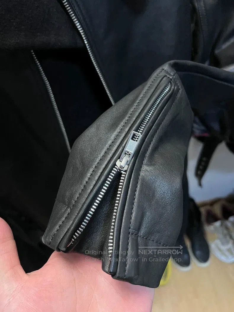 Rick Owens Rick Owens Leather Paneled Wool Coat. Size US S / EU 44-46 / 1 - 5 Thumbnail