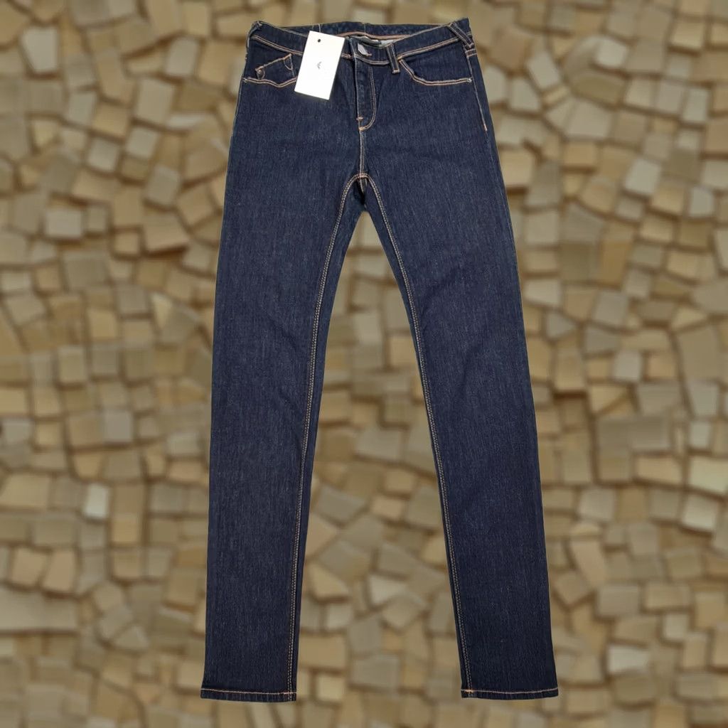 Armani Exchange Emporio Exchange Jeans J28 Blue W25 Skinny Fit Mid Rise Stretch Denim Womens Jeans Skinny 5-Pocket Logo City Classic Designer Elegant Womens Size 42" / US 20 - 1 Thumbnail