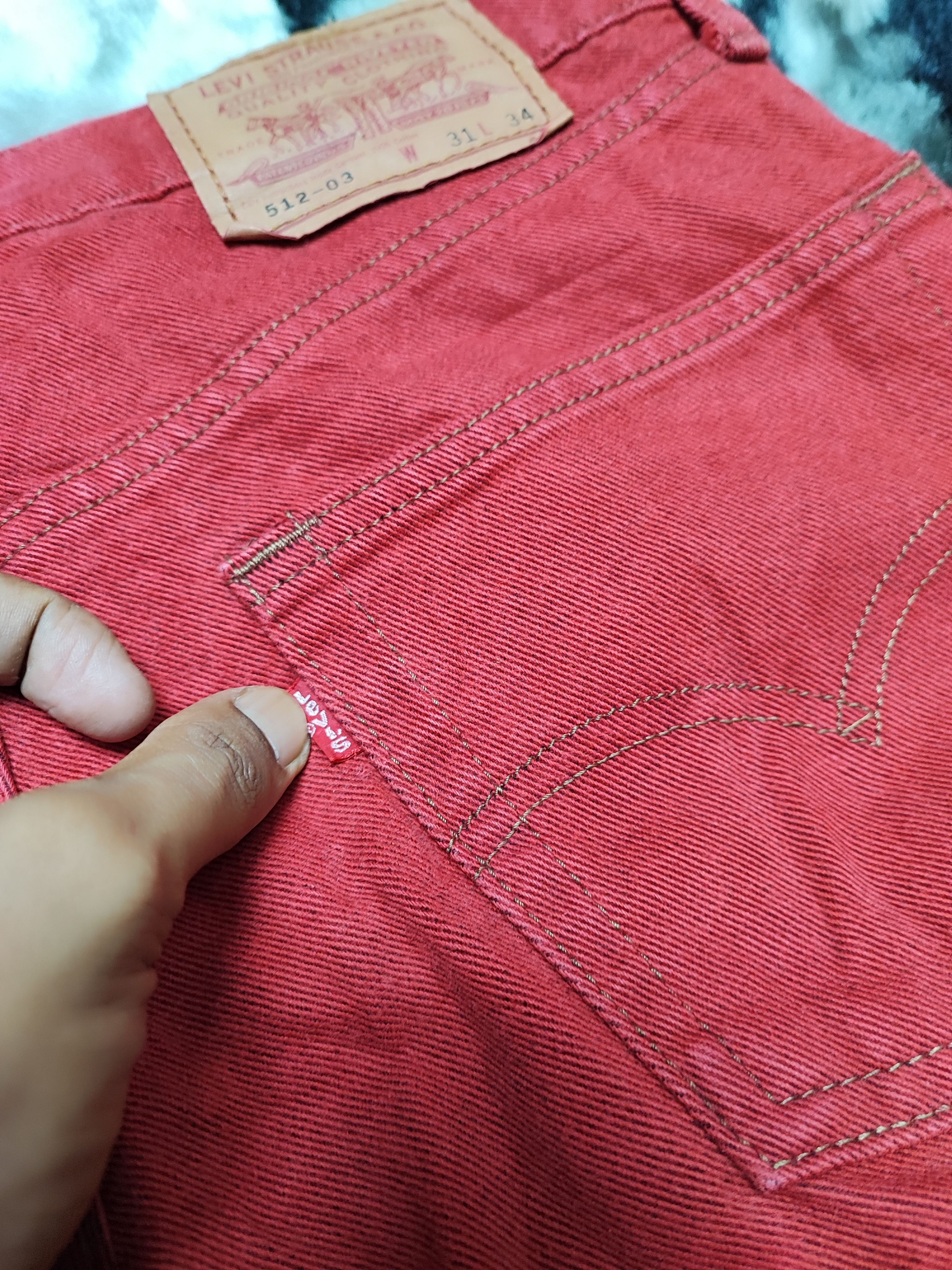 Kapital × Levi's × Vintage Vintage Levis 90s Jeans Red Denim Size US 30 / EU 46 - 12 Thumbnail