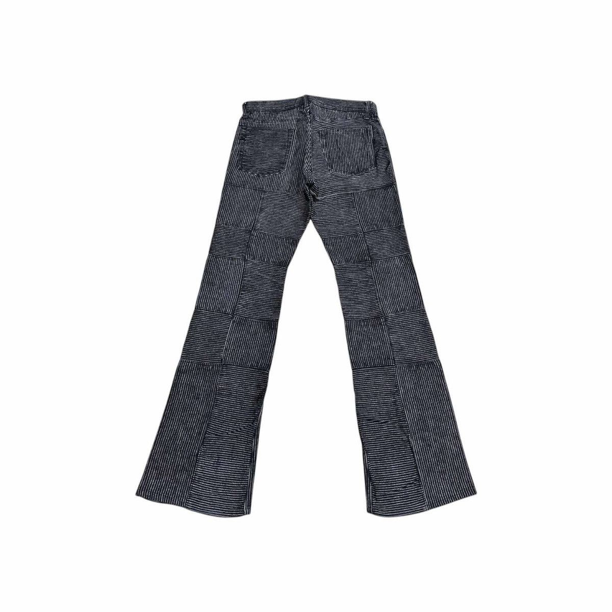 If Six Was Nine × Japanese Brand × Tornado Mart 🔥 Difference Rupert Flared Denim Cross Striped Patchwork Size US 30 / EU 46 - 6 Thumbnail