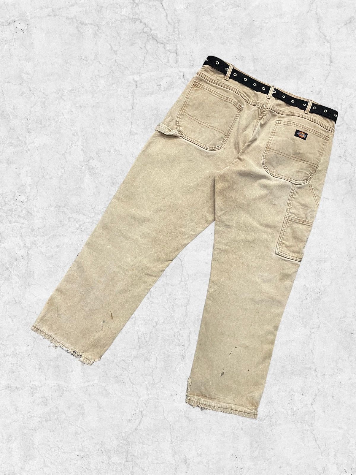 Dickies × Vintage Vintage Dickies Carpenters Distressed Flannel Lined Belted Size US 36 / EU 52 - 10 Thumbnail