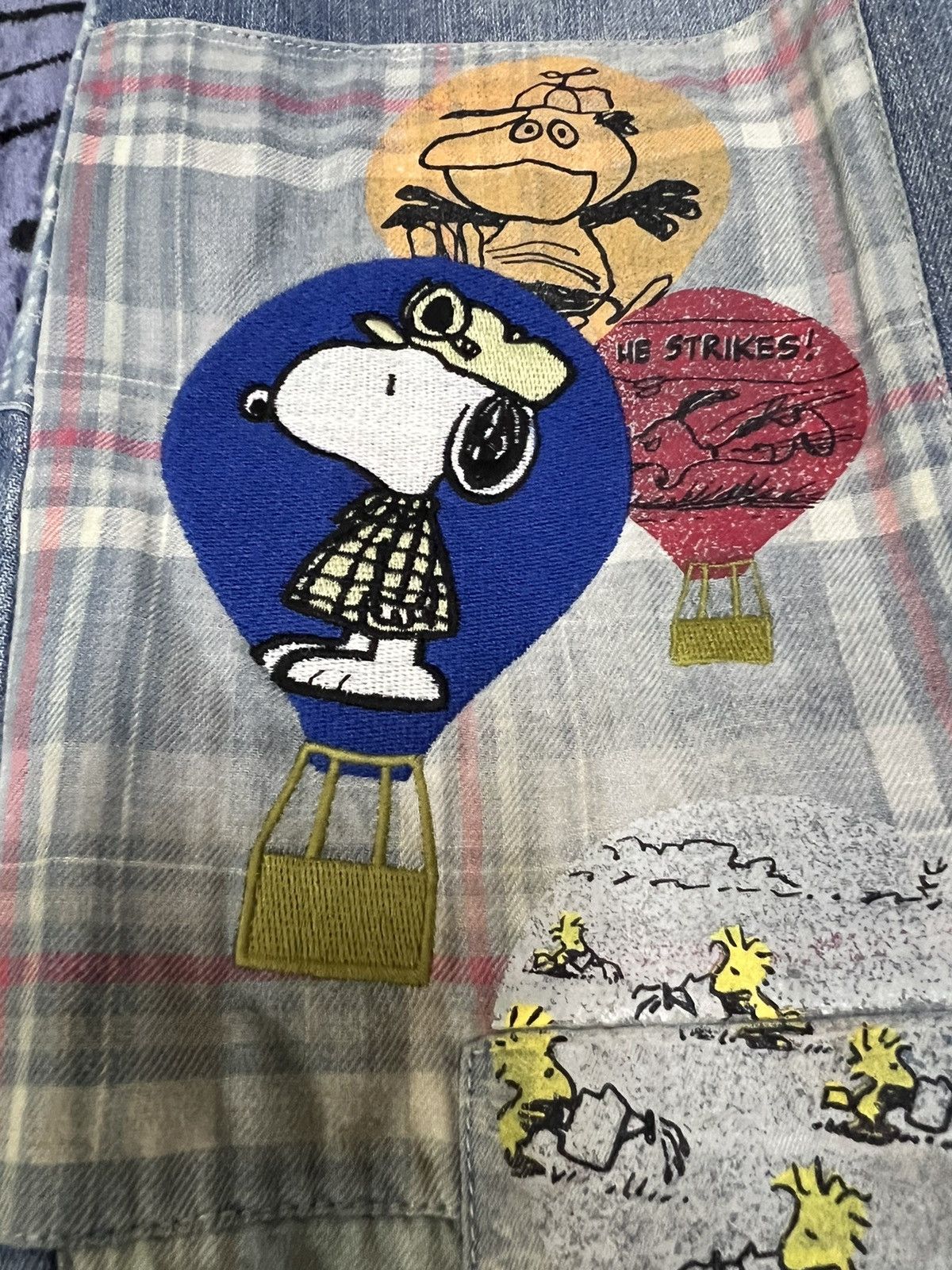 Peanuts × Vintage Peanuts Patchwork Jeans Size 30" / US 8 / IT 44 - 4 Thumbnail