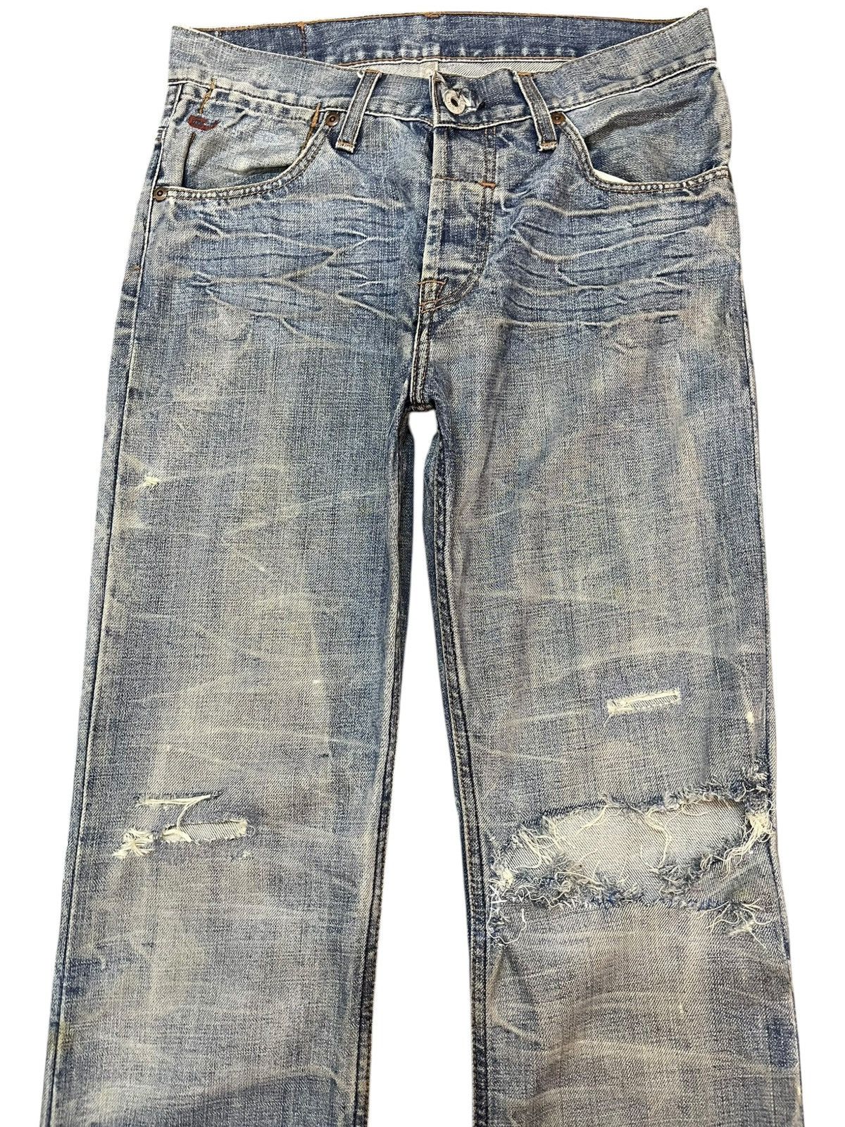 If Six Was Nine Vintage Casucci Ripped Faded Clawmark Distressed Denim Size US 29 - 2 Thumbnail