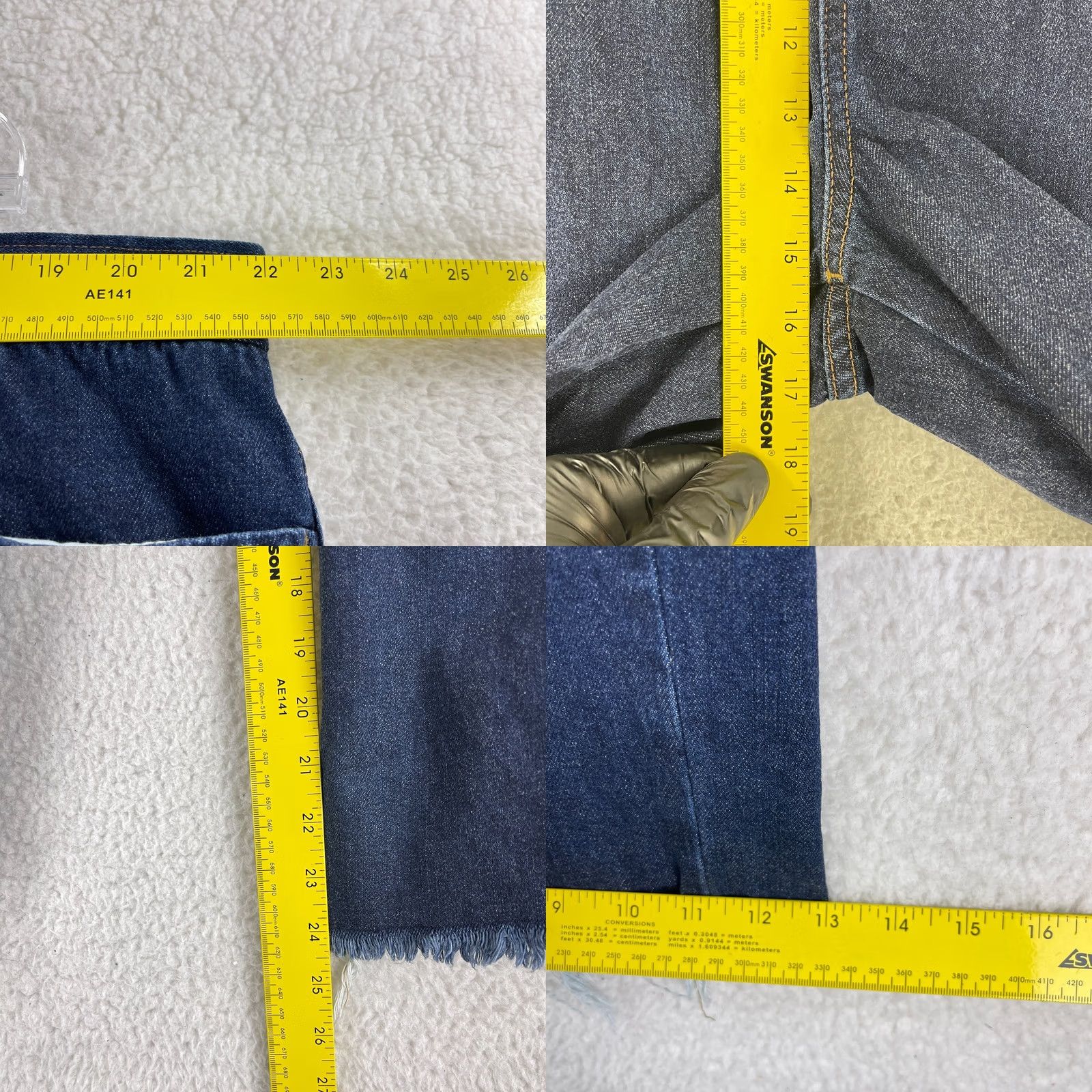 Madewell Madewell x Karen Walker Blazar Zip Jeans Womens Size 37 Wide-Leg Blue Frayed Hem Jeans Size 25" / US 0 / IT 36 - 8 Thumbnail