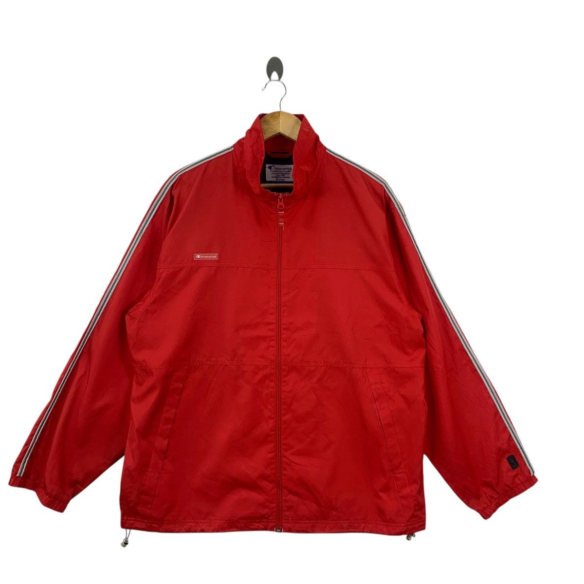 Champion Vintage CHAMPION PRODUCTS x JASPO Side Tape Red Jacket Size US L / EU 52-54 / 3 - 4 Thumbnail