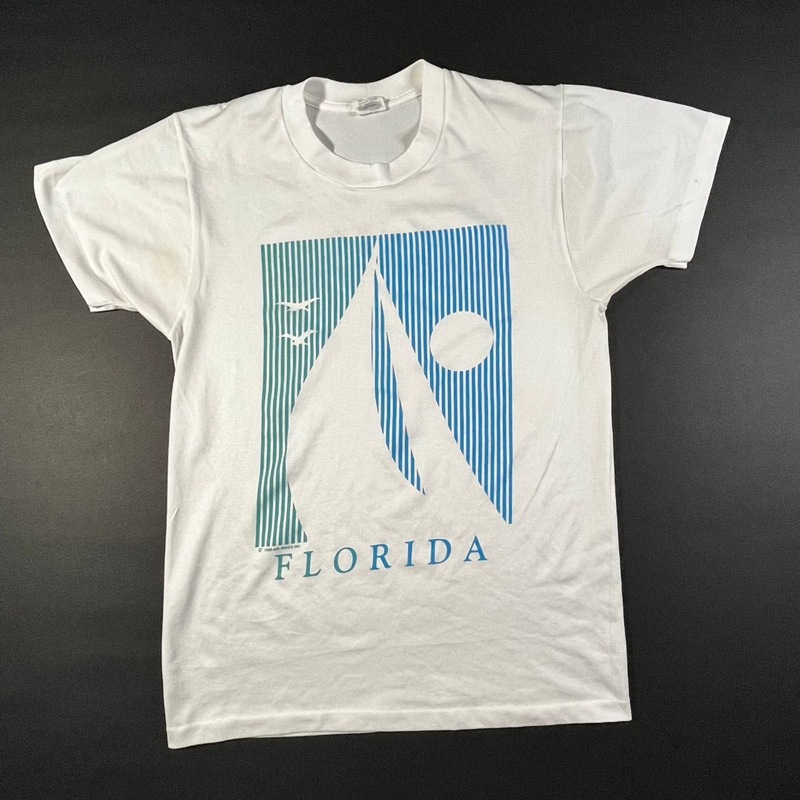 Vintage Vintage 1989 Florida Sailboat Graphic T-shirt Small White Size S / US 4 / IT 40 - 1 Thumbnail