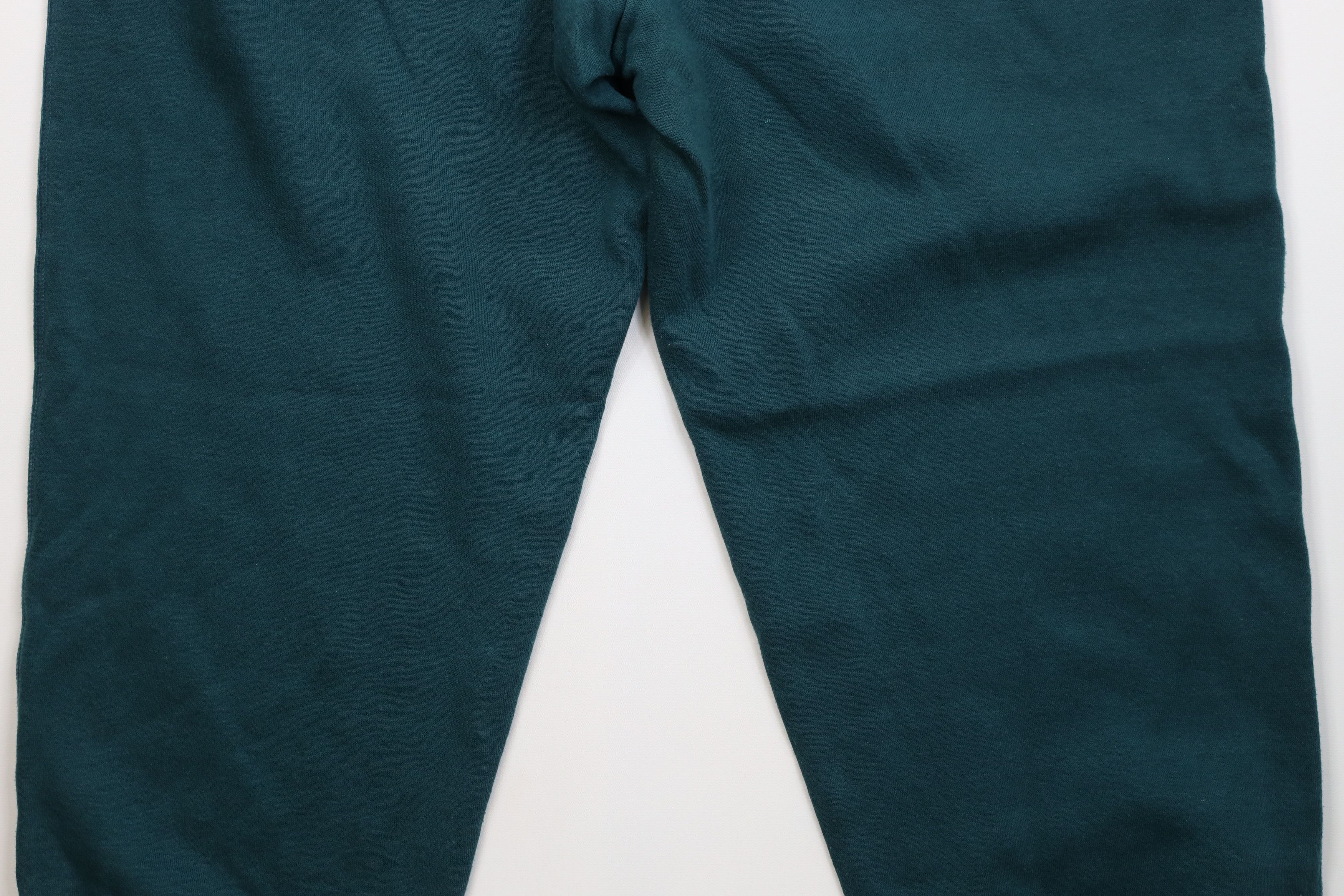 Vintage Vintage 90s Streetwear Blank Cuffed Sweatpants Joggers Green Size 36" / US 14 / IT 50 - 13 Thumbnail