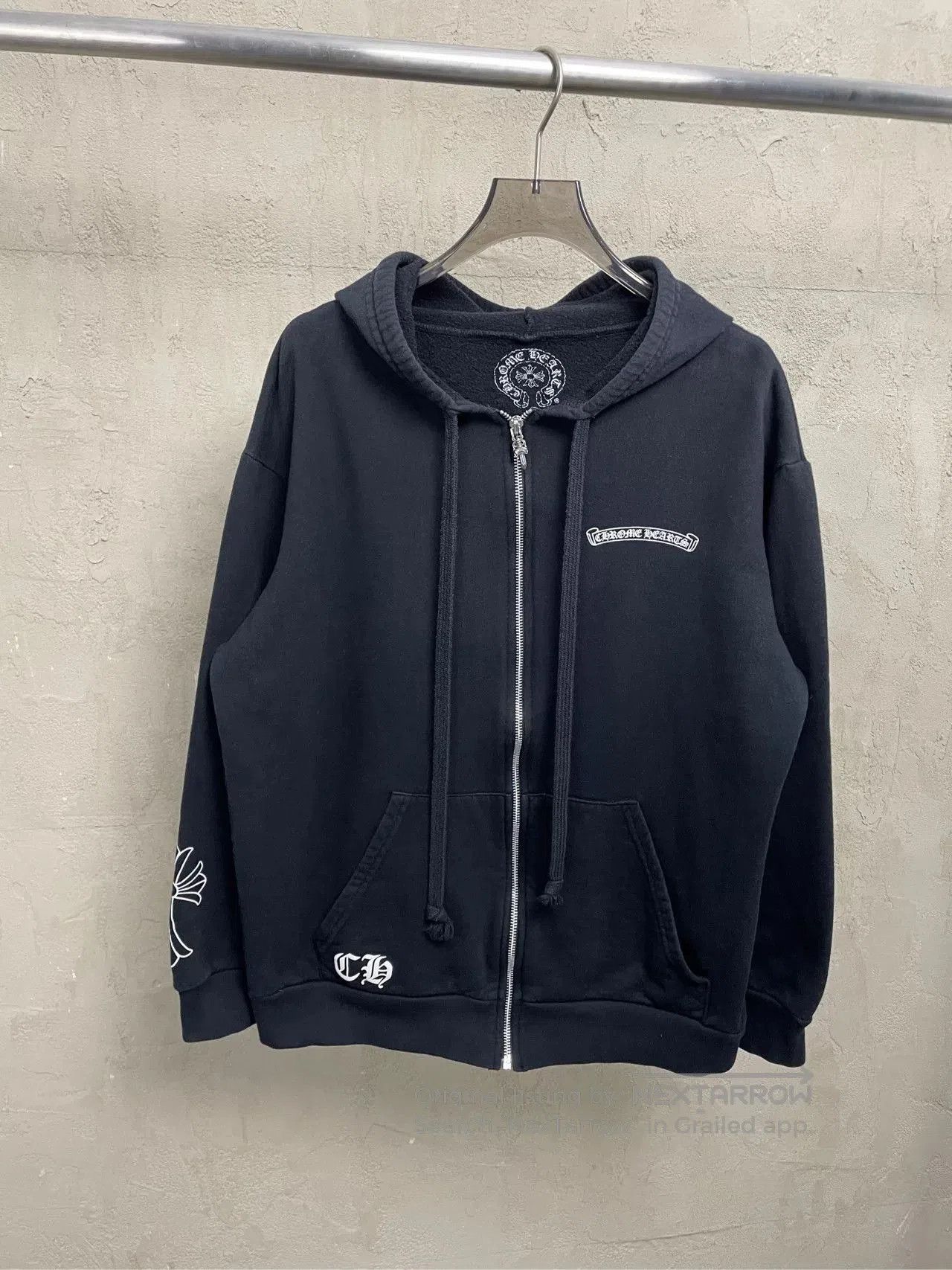 Chrome Hearts Chrome Hearts Black Zip Hoodie with Cross. Size US XL / EU 56 / 4 - 1 Thumbnail