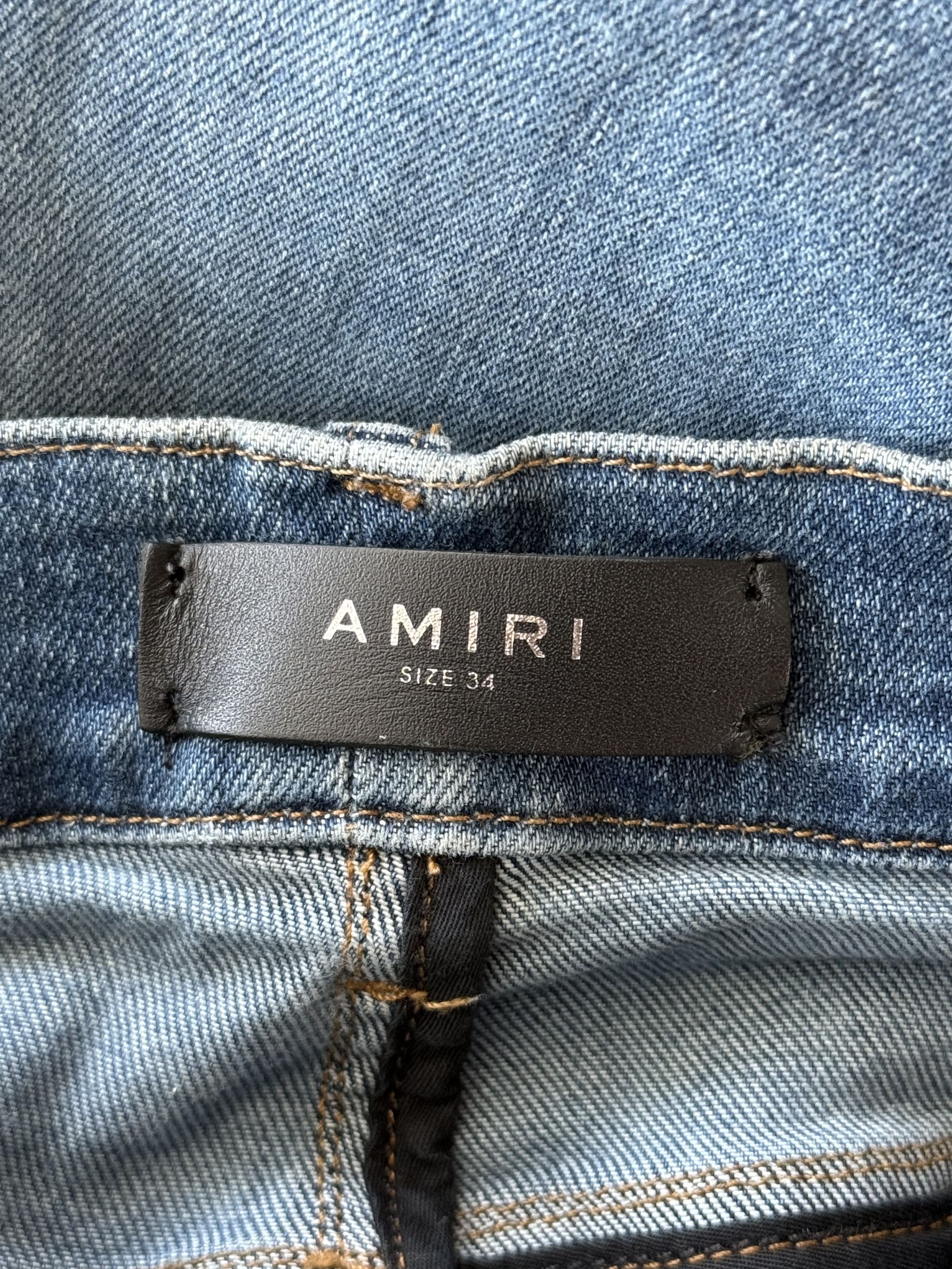 Amiri Amiri Classic Indigo Orange Plaid Patch PPX1 Jeans Size US 34 / EU 50 - 3 Thumbnail