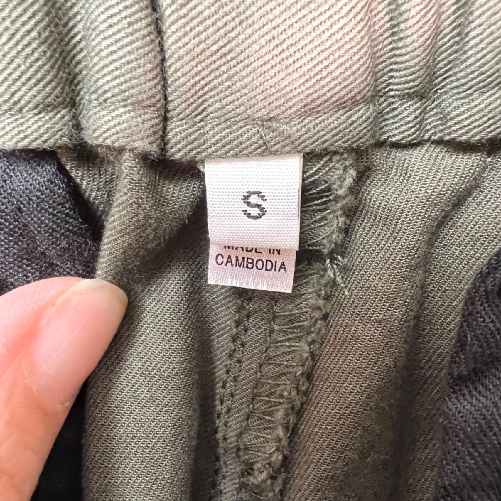 Muji MUJI Womens Small Olive Green Cotton-Blend Wide Leg Chino Pants Shirt? Size 28" / US 6 / IT 42 - 3 Thumbnail