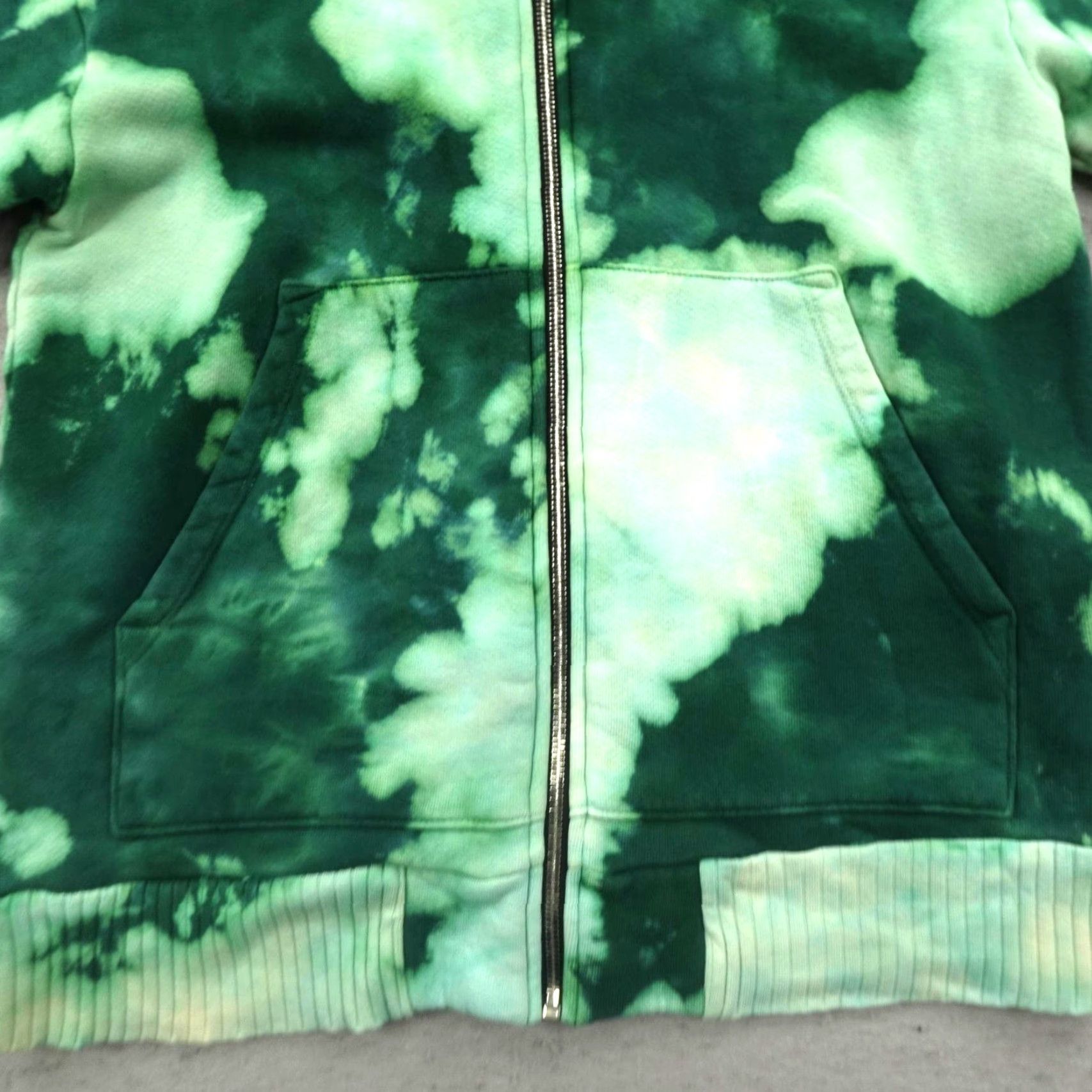 Vintage Cotton Citizen Hoodie Womens S Green Tie Dye Full Zip Up Sweatshirt Jacket Size S / US 4 / IT 40 - 3 Thumbnail