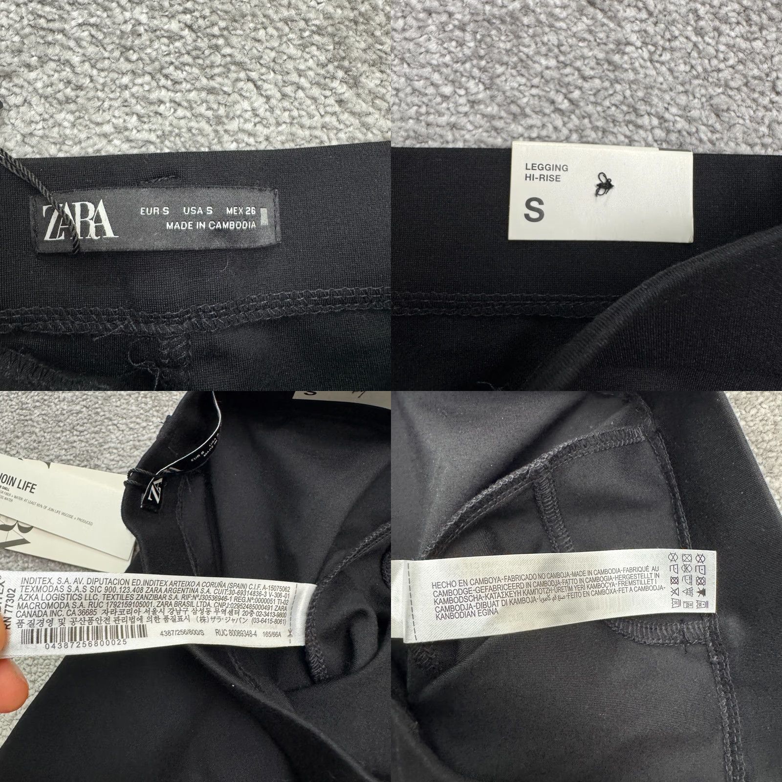 Zara Zara Join Life High Rise Leggings Womens S Black Jegging Stretch NWT Knit Slim Modern Comfort Denim Look Pants Size 28" / US 6 / IT 42 - 8 Thumbnail