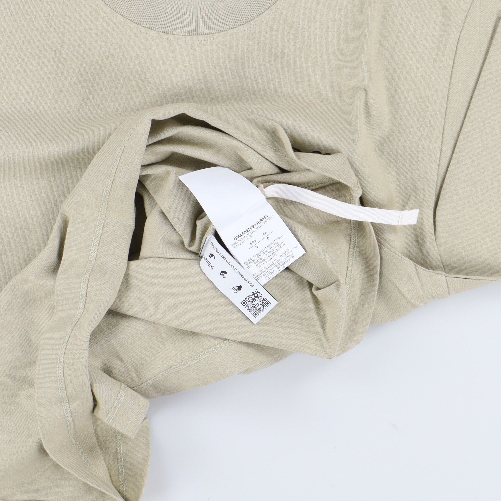 Off-White Beige Bubble Arrows Logo T-Shirt Size US S / EU 44-46 / 1 - 8 Thumbnail