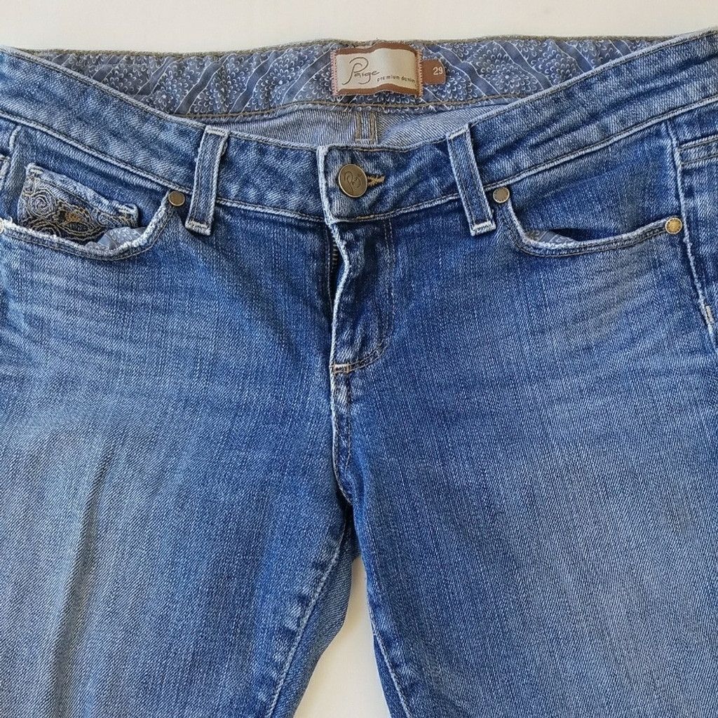 Paige Paige jeans Laurel Canyon style boot leg sz 29 Size 29" - 6 Thumbnail