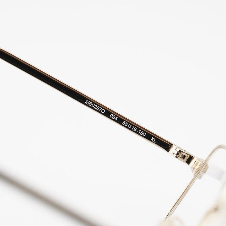 Montblanc Montblanc MB0267O 004 Eyeglasses Gold 55mm Square Frame Size ONE SIZE - 8 Thumbnail